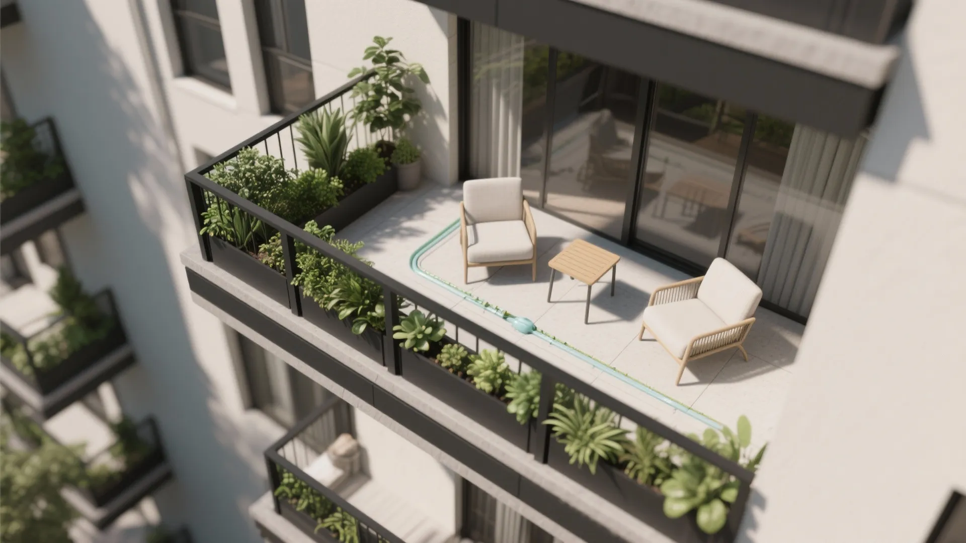 3) Green Edges: Planters and Living Screens