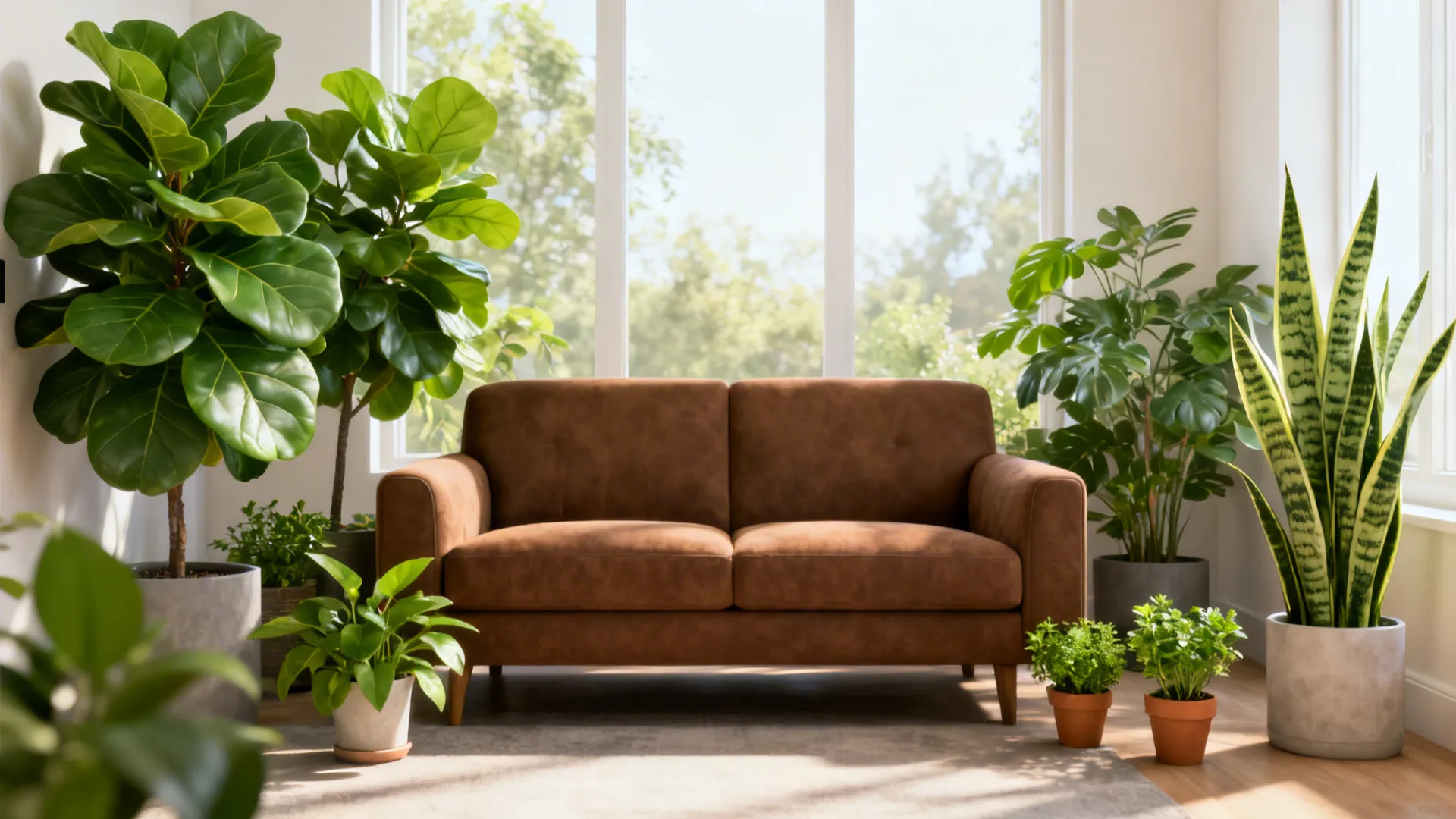 4. Use green plants to freshen the warmth