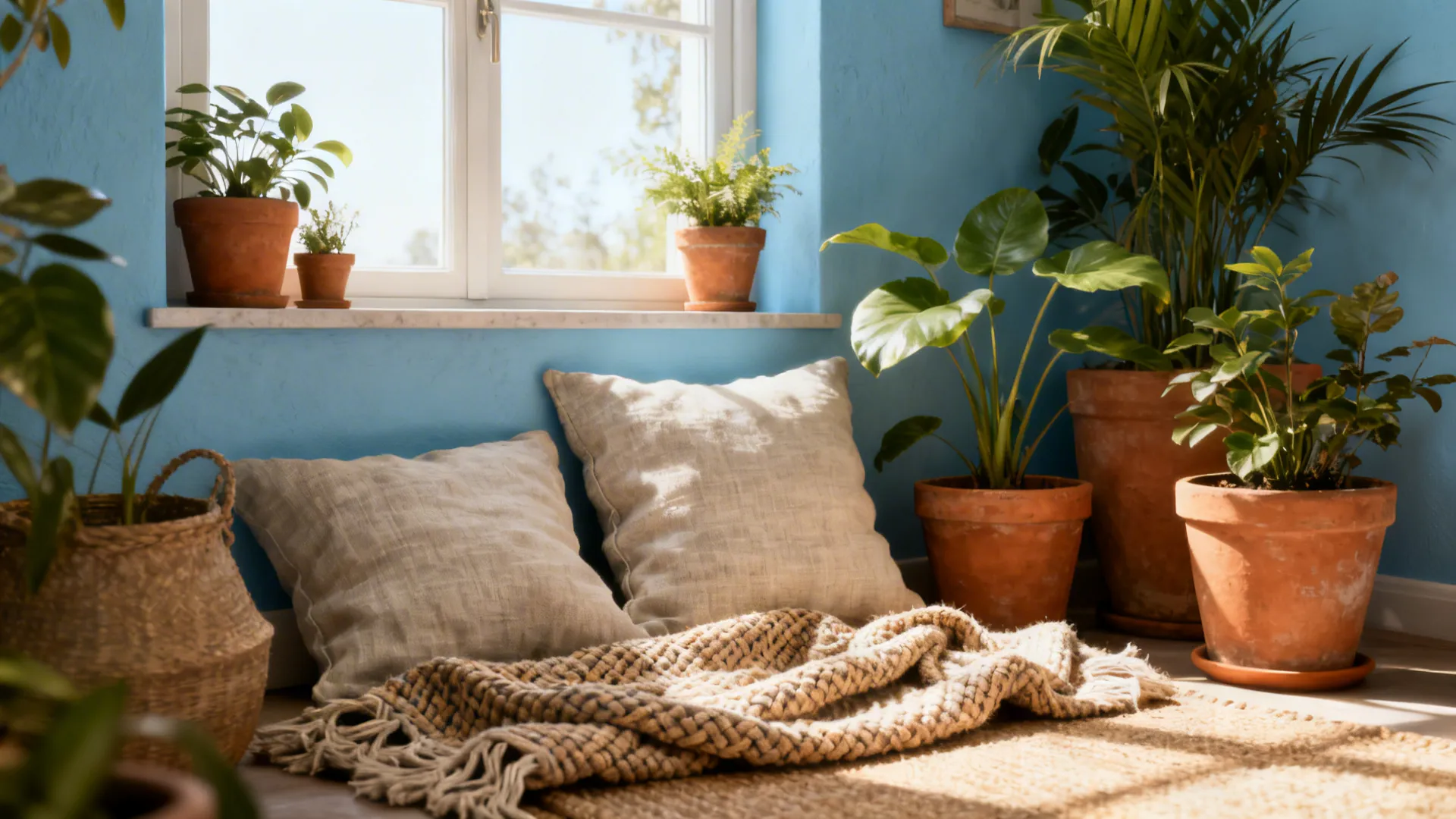 5. Greenery and Natural Textiles for Organic Warmth