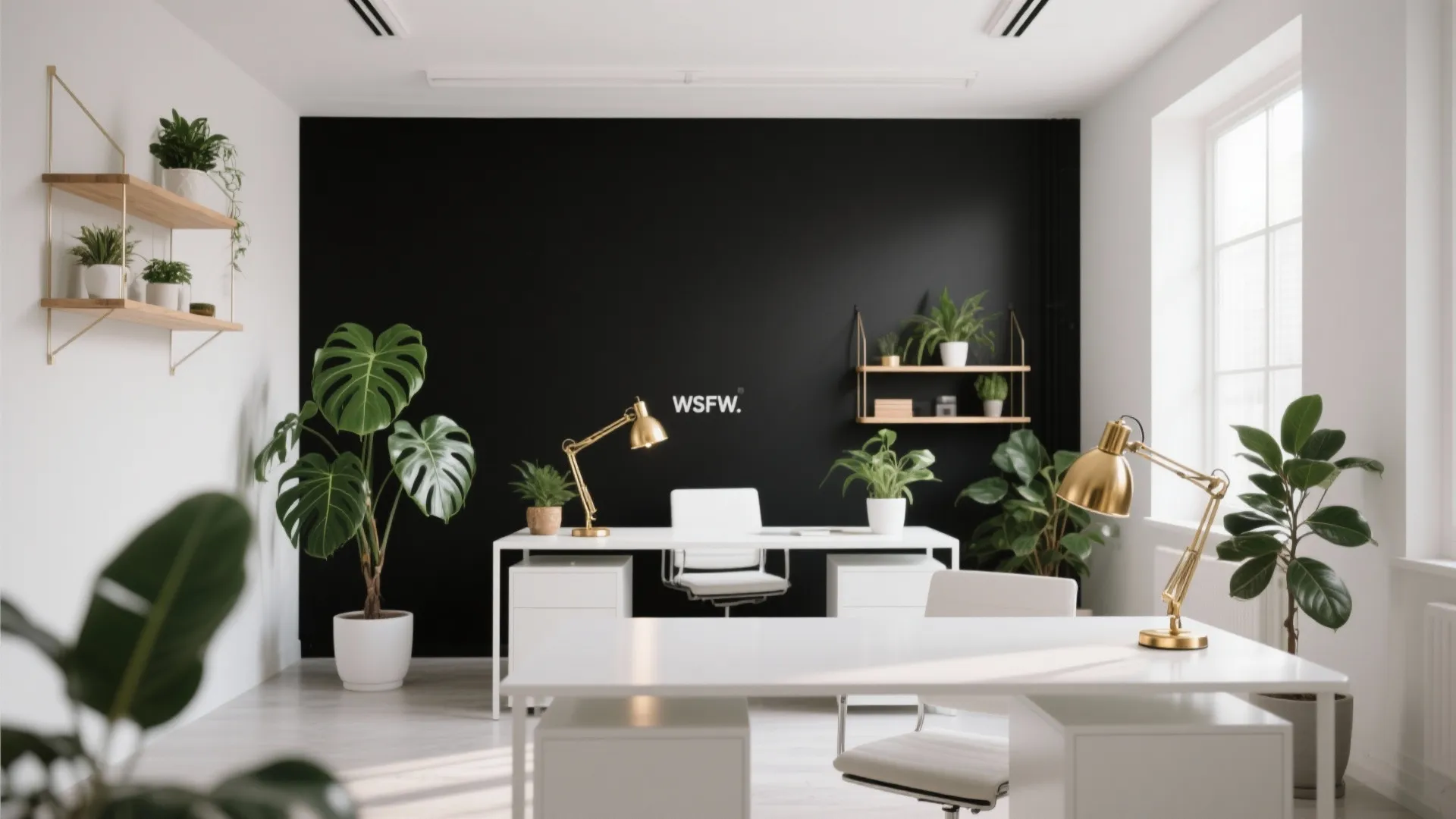 5. Bring in Greenery and Warm Metals