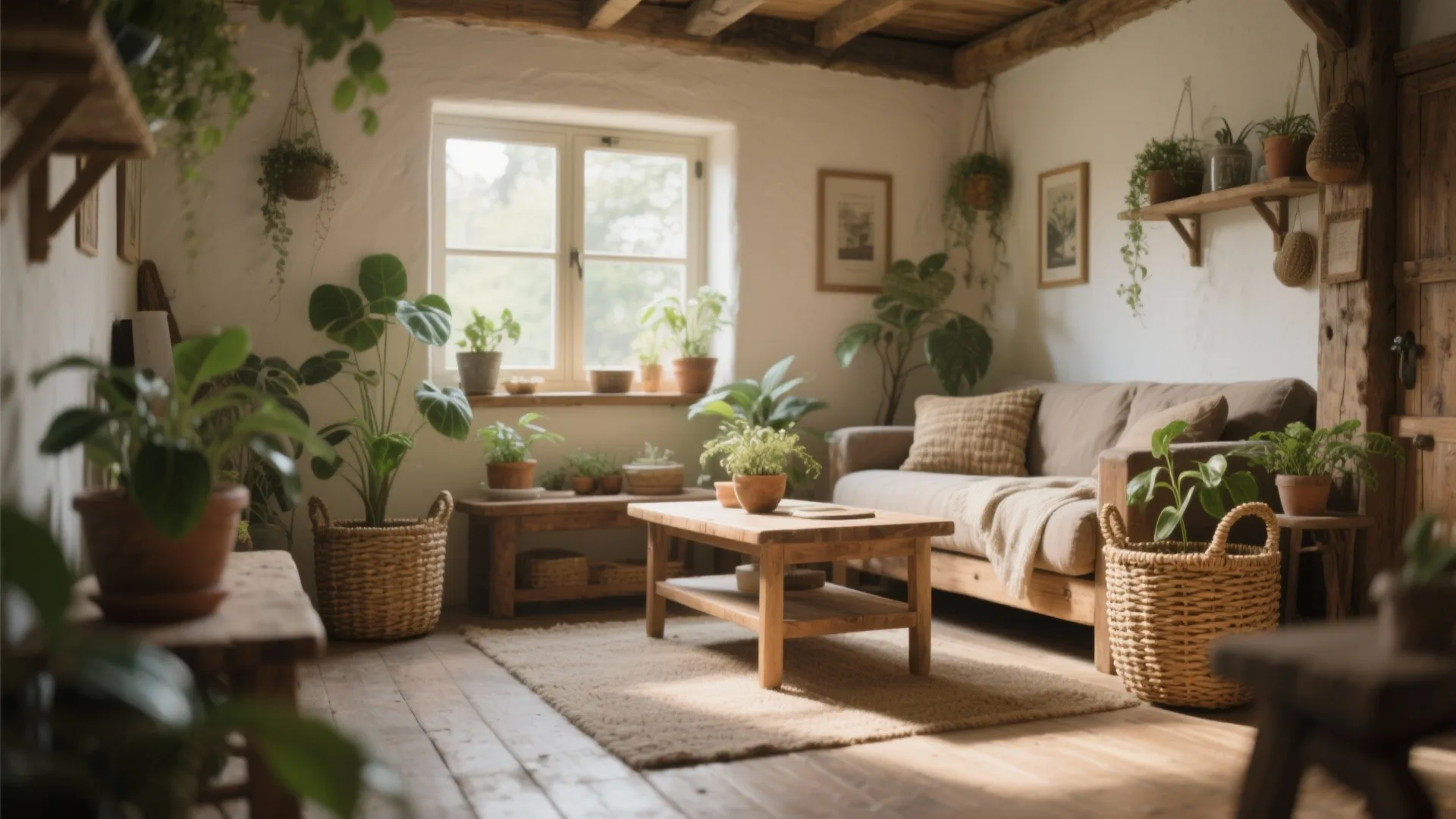 10. Plants in Woven Baskets