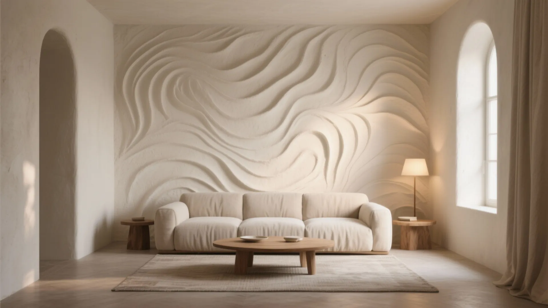 Sculpted Plaster Accent Wall