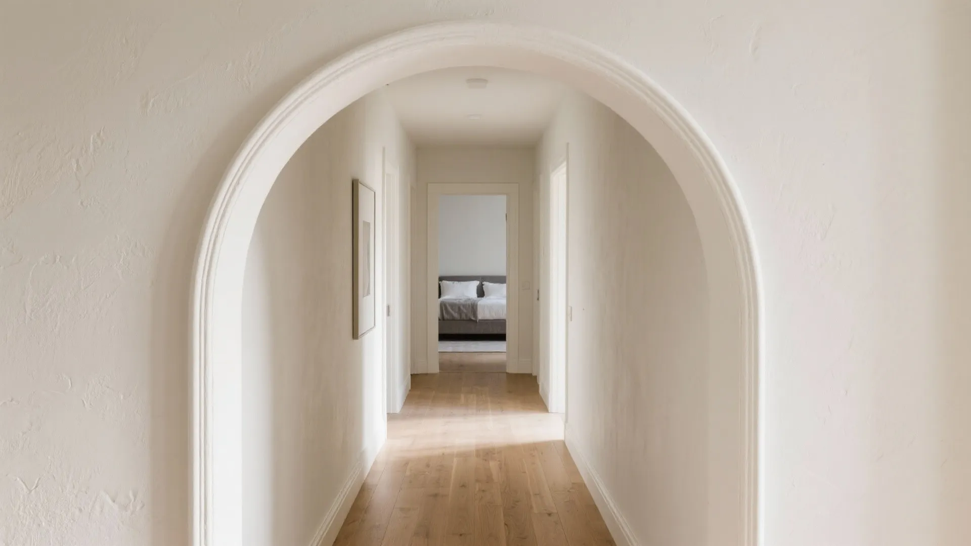 Soft Plaster Arch with Trim Reveal