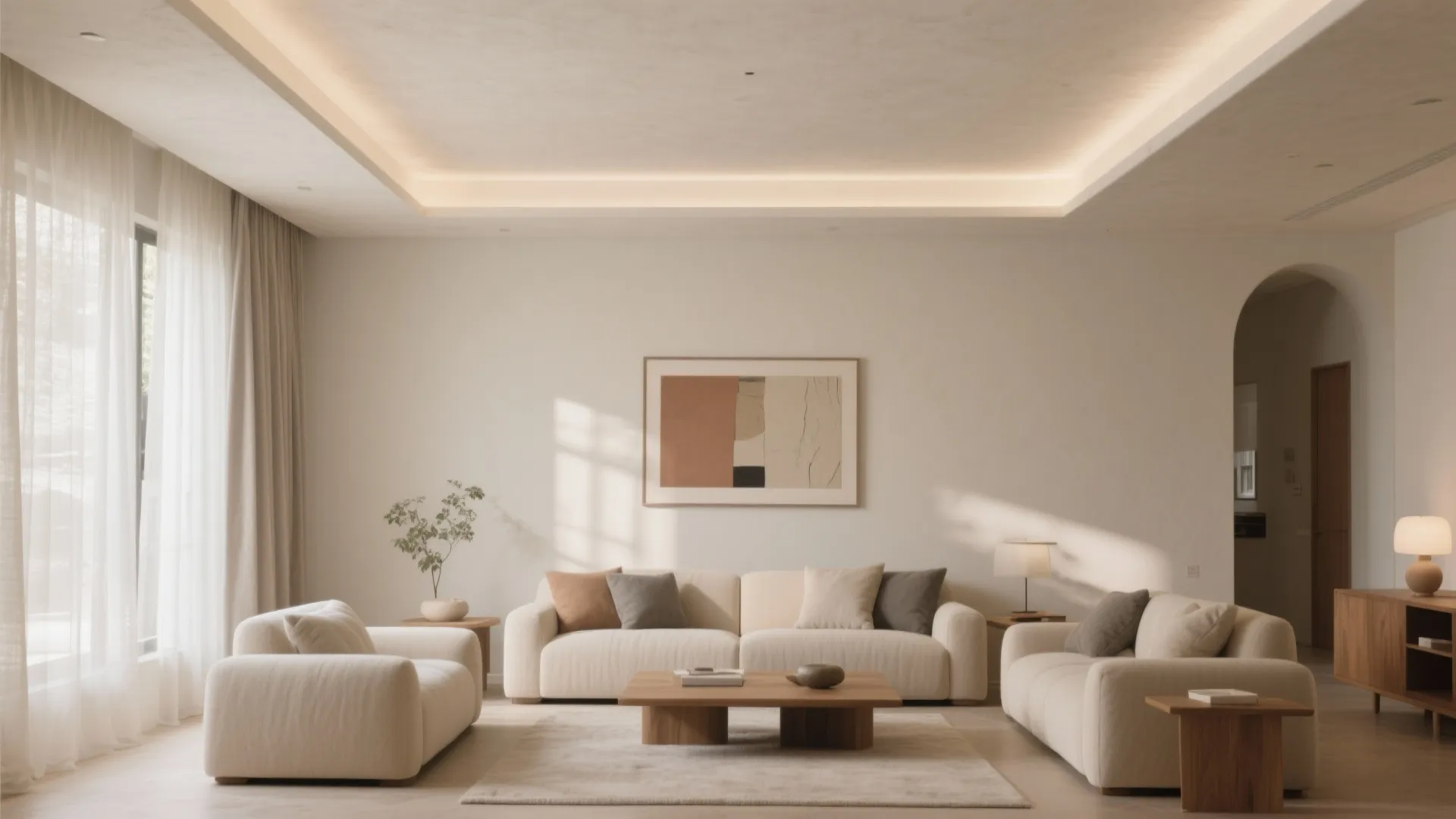 Simple plaster ceiling design for living room: Explore elegant and minimalistic plaster ceiling designs for your living room