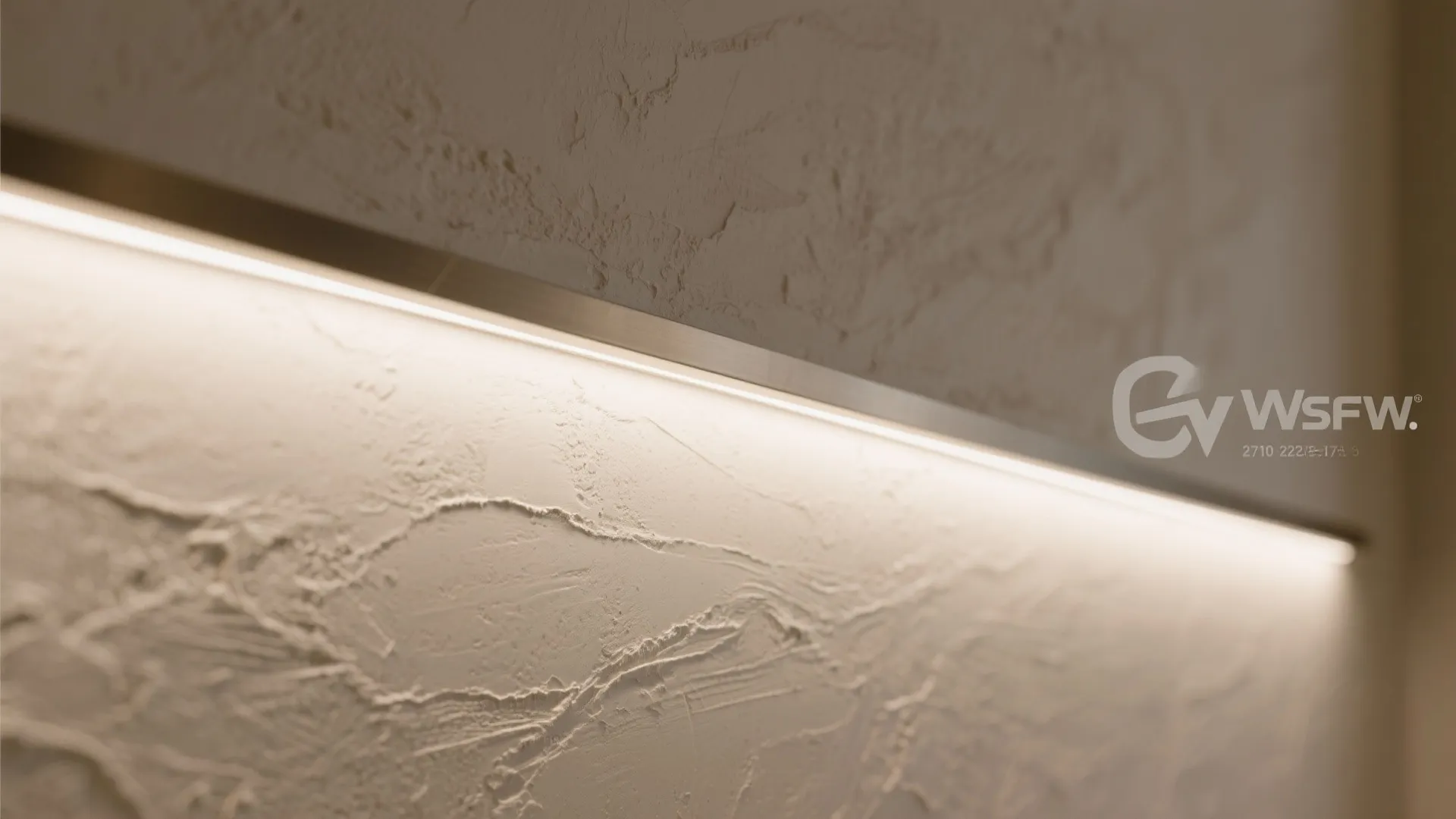 Textured Plaster Feature with Hidden Lighting