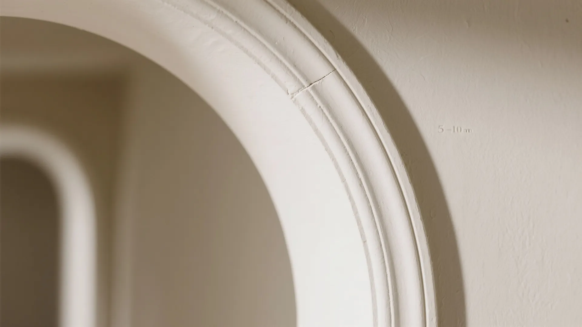 Soft Plaster Arch with Trim Reveal