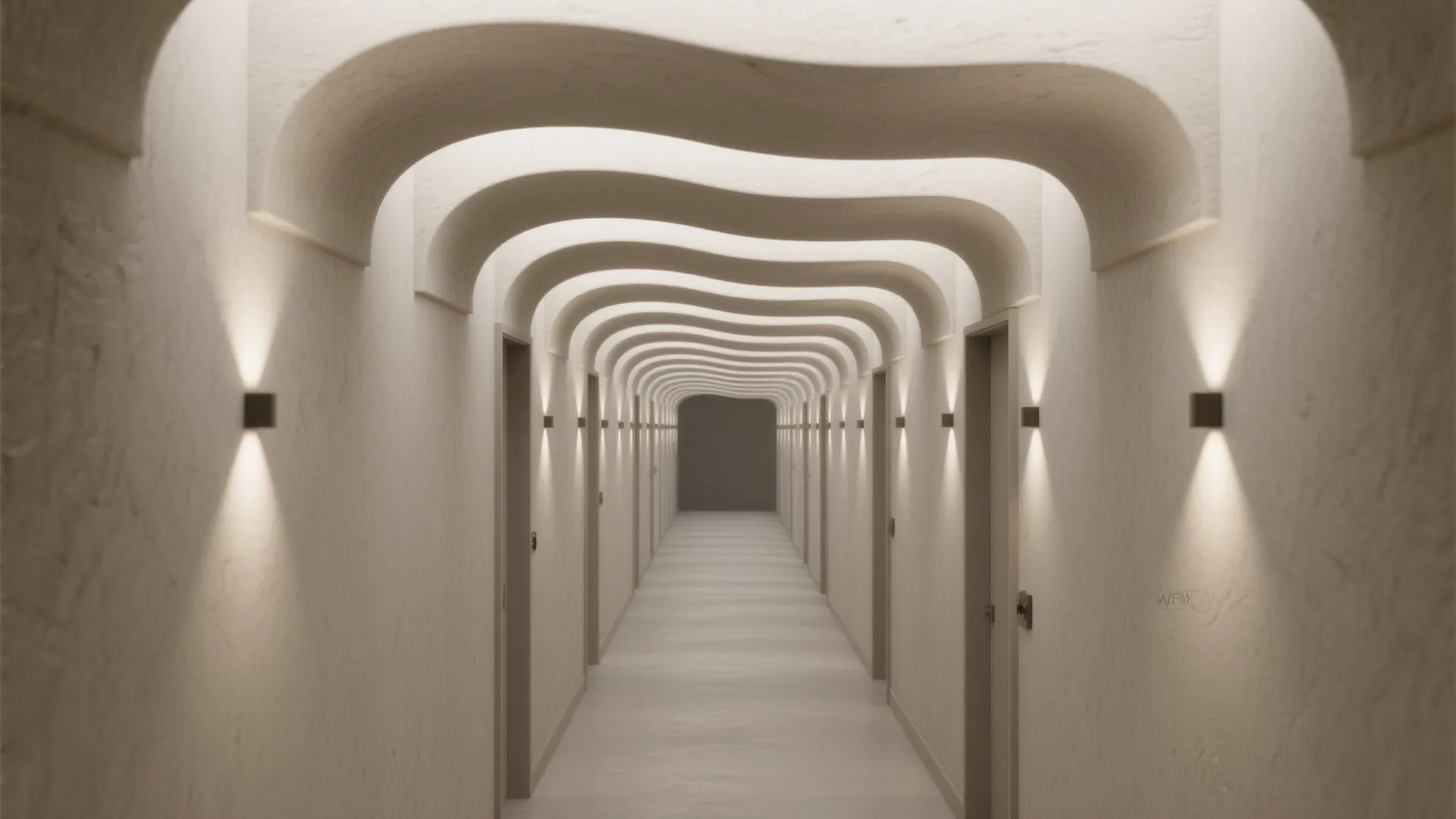 Sculpted Plaster Ribs for Visual Flow