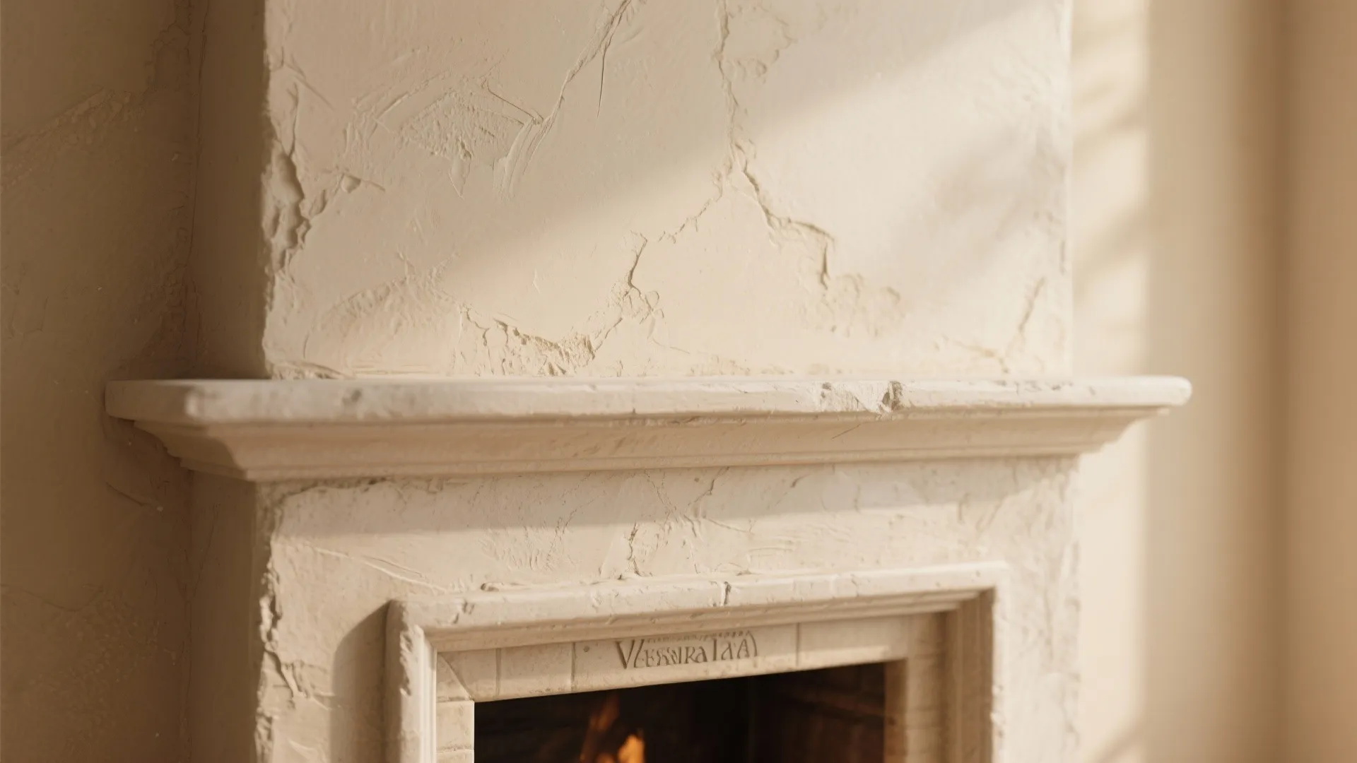 1. Textured plaster with soft paint