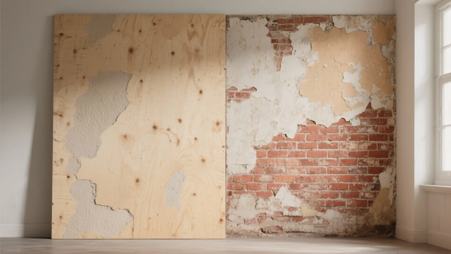 5. Distressed plaster and brick wash: subtle vintage charm