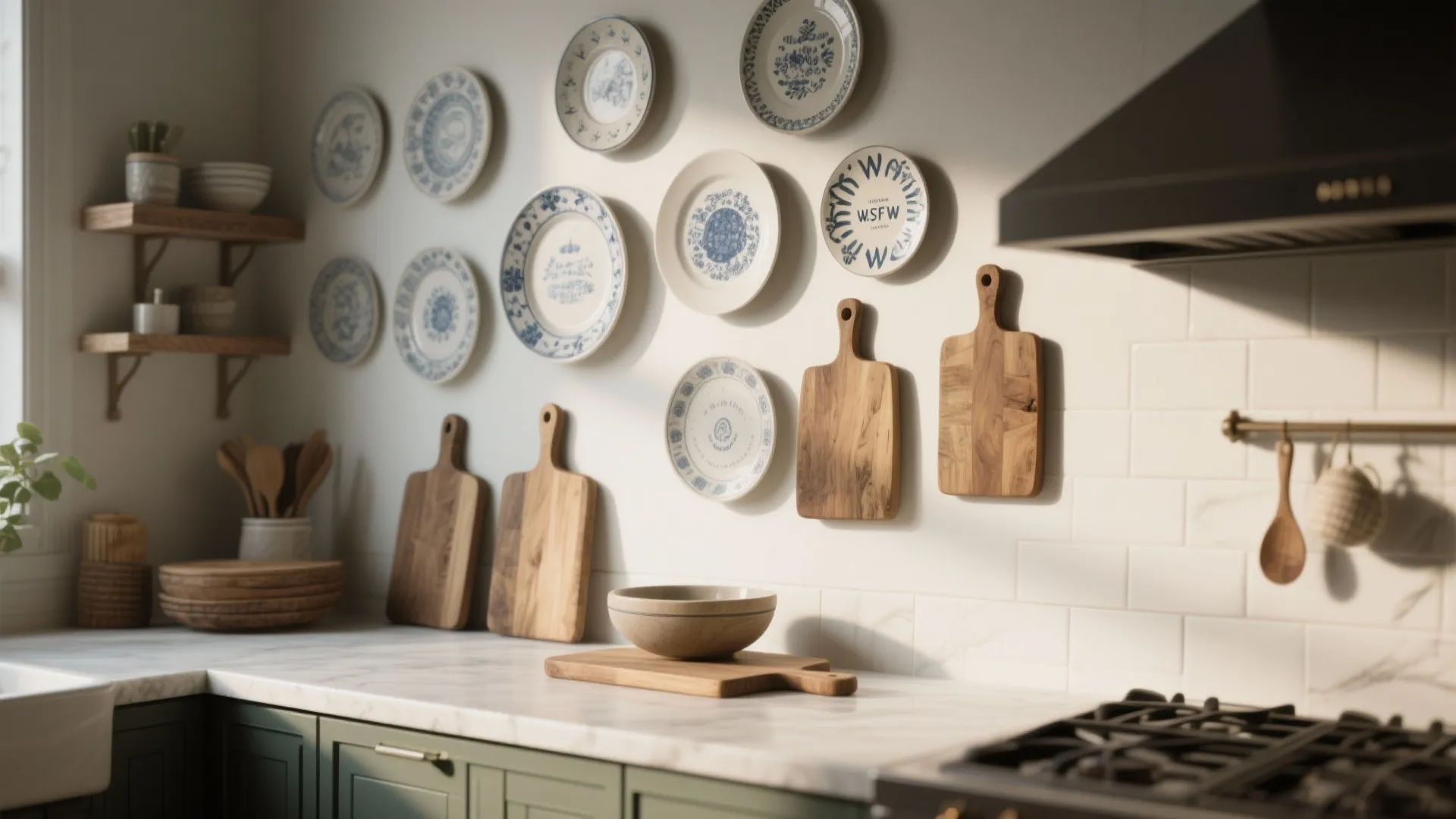 7. Mounted Plate or Cutting Board Display