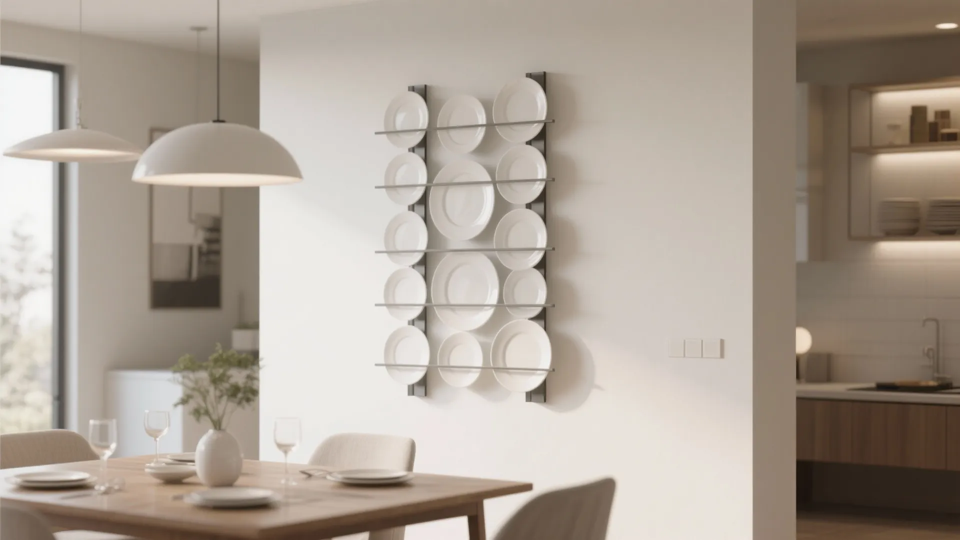 3. Plate Rack Wall