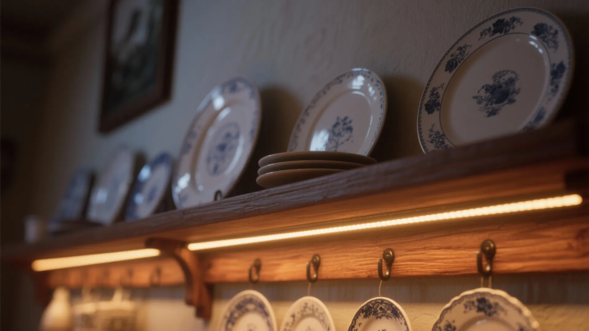 5. Plate Rails with Integrated LED Lighting