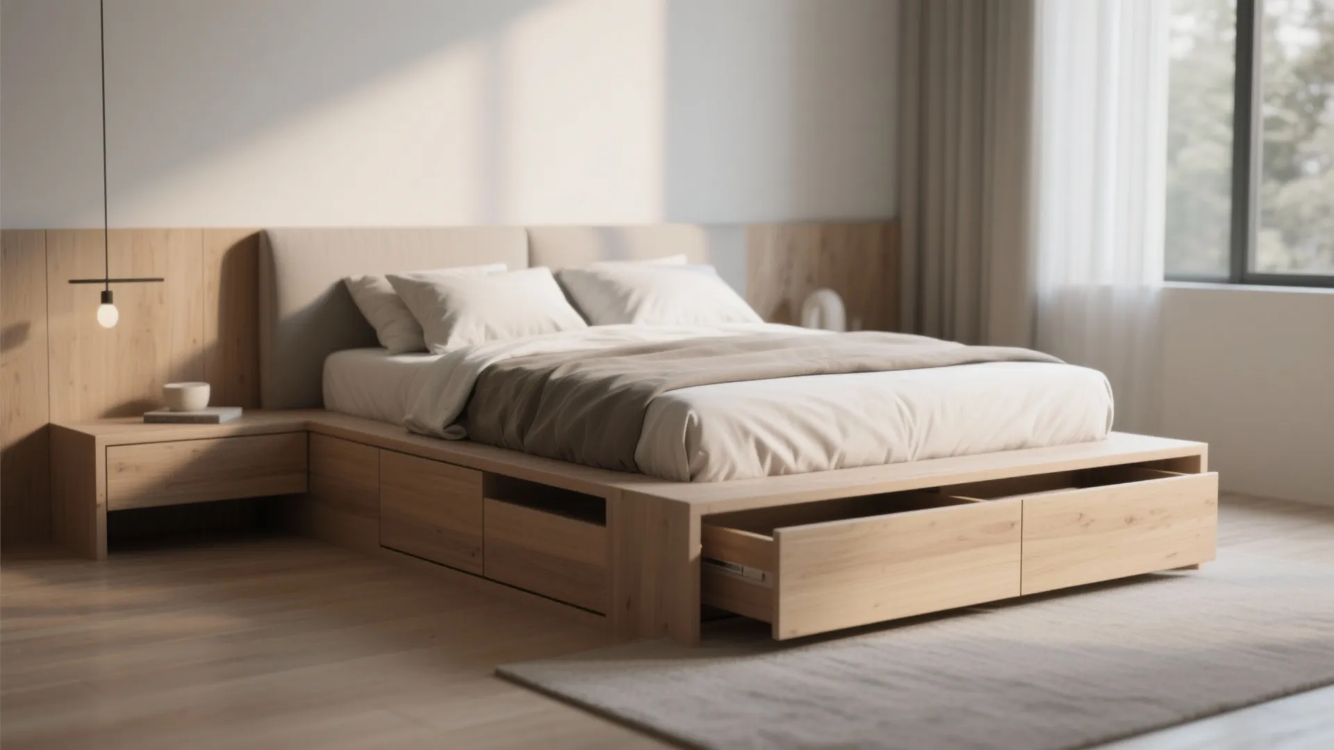 2. Opt for a Platform Bed with Drawers