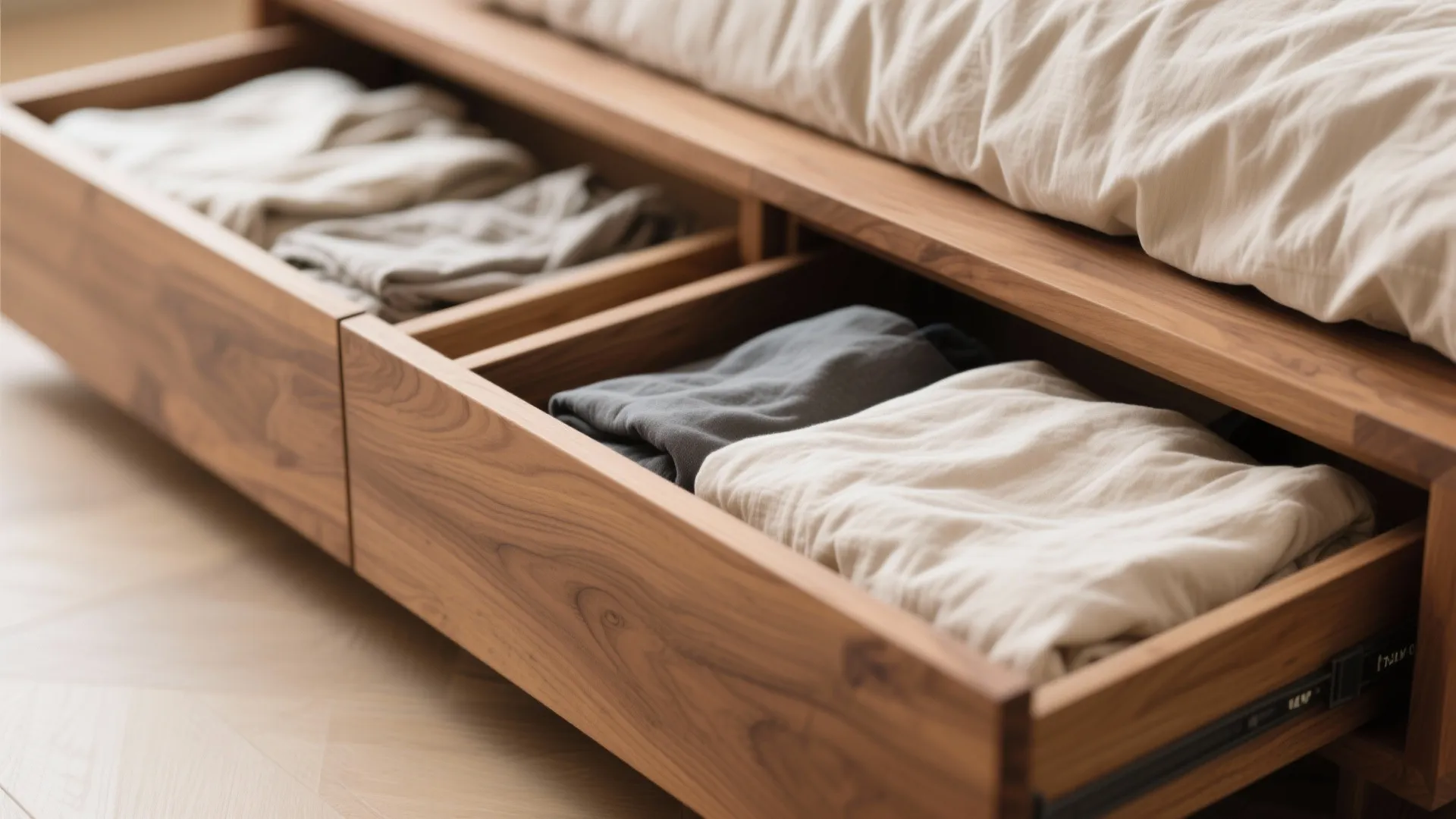 7. Platform Bed with Drawers