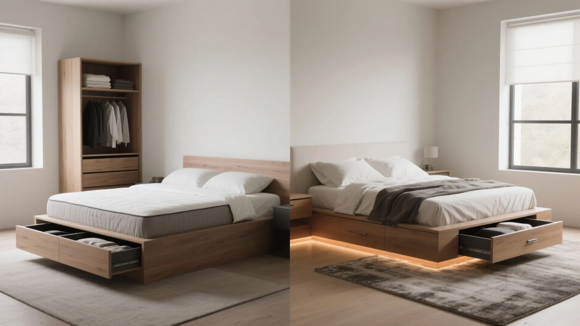 Elevated Platform With Under-Bed Storage