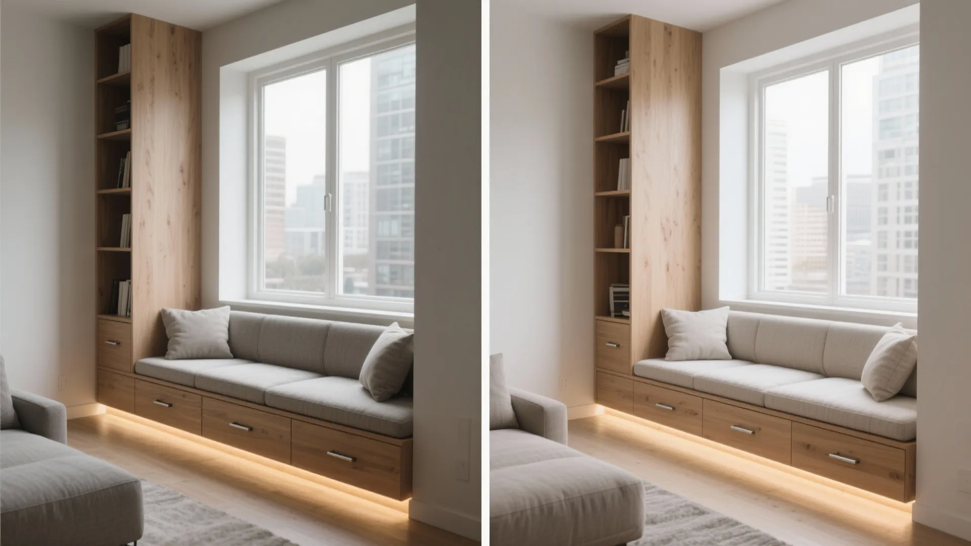 Raised platform seating with hidden storage