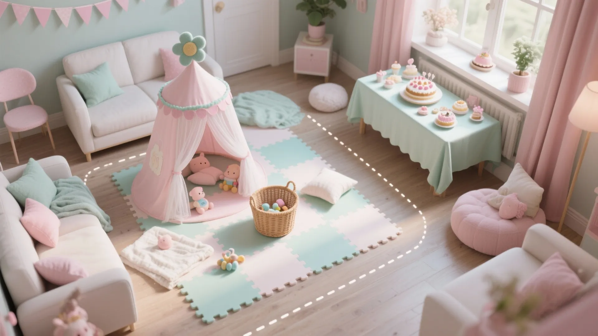 Play Corner + Floor Picnic Zone