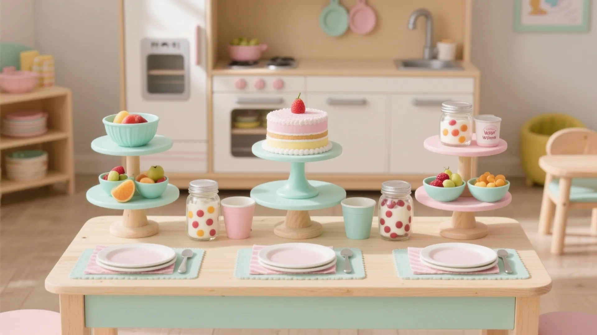 Mini Play Kitchen Dessert Bar