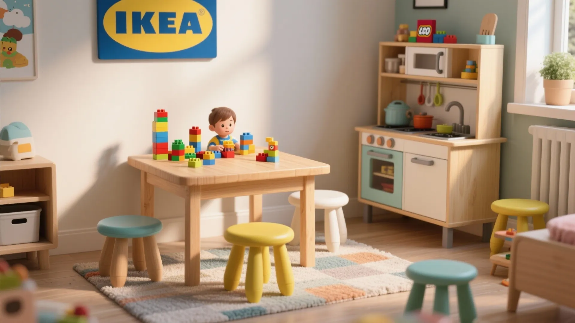 5. Integrated Play Nook with Mini Kitchen