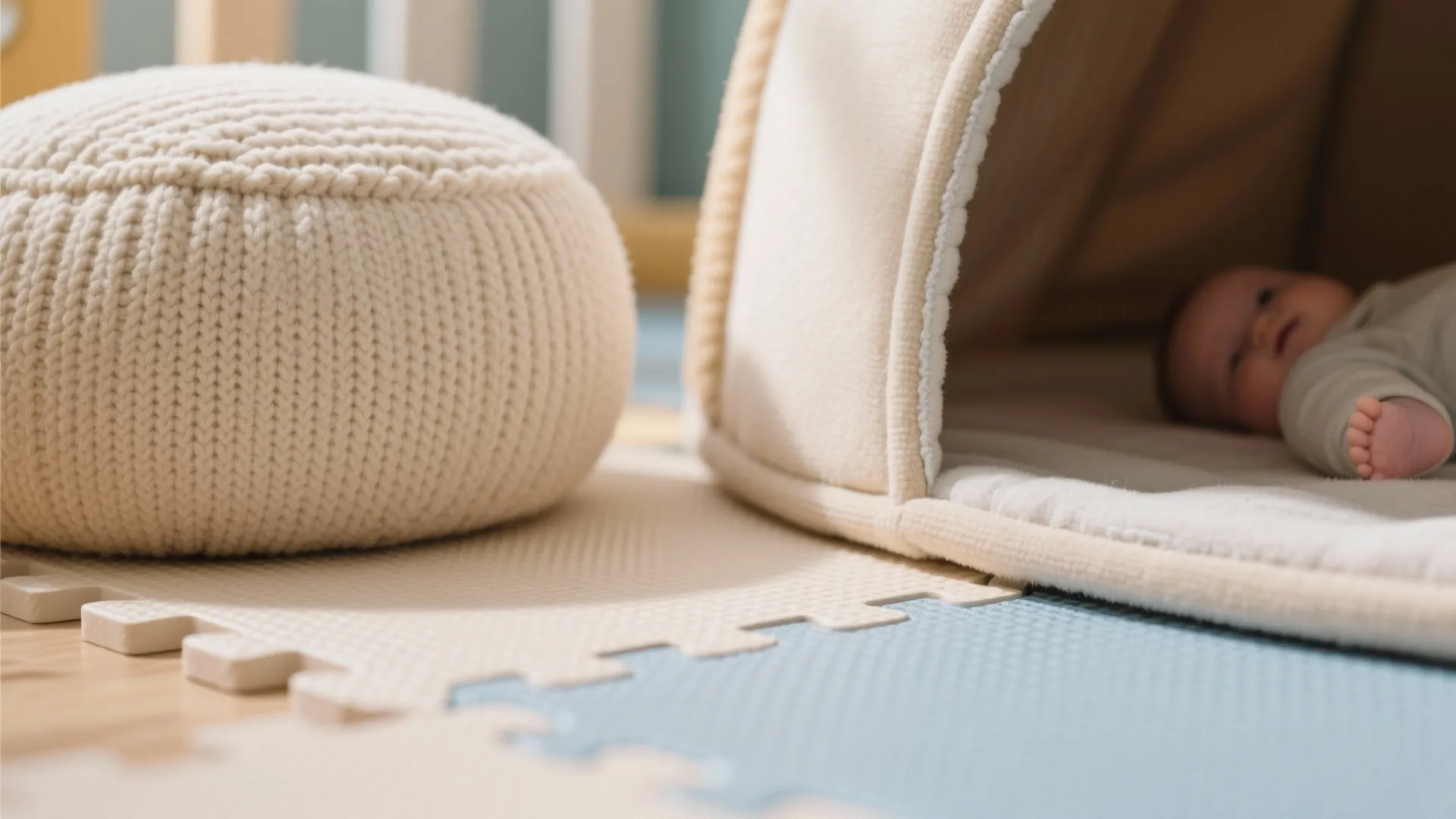 Floor-Level Play Zone with Safe Textures