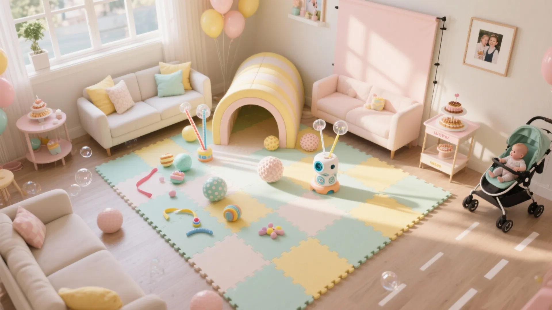 Soft Sensory Play Zone (Baby‑Safe, Photo‑Smart)