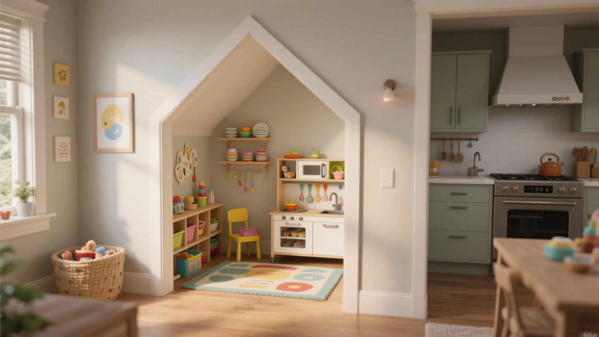 5. Defined play zones in unexpected places