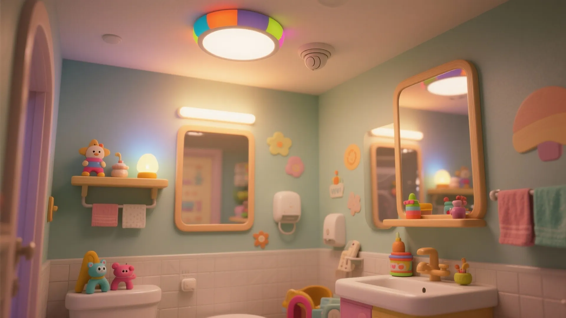 5. Playful Lighting and Adaptable Details
