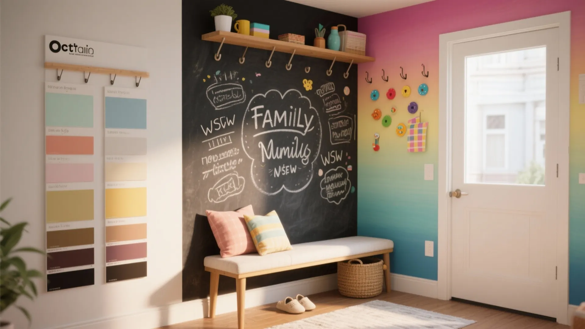 5. Temporary & Playful: Chalk, Ombre, or Washable Wallpapers