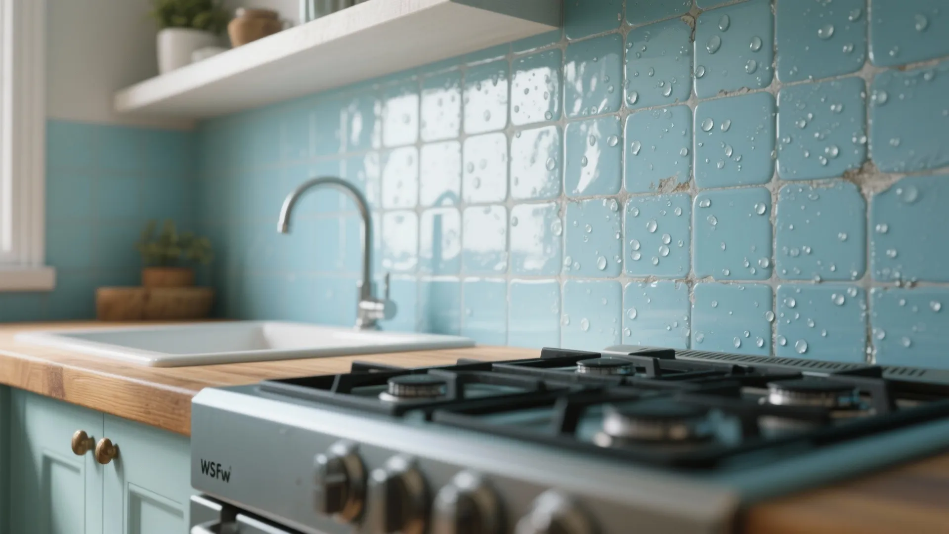 5. Playful Kitchen Tiles
