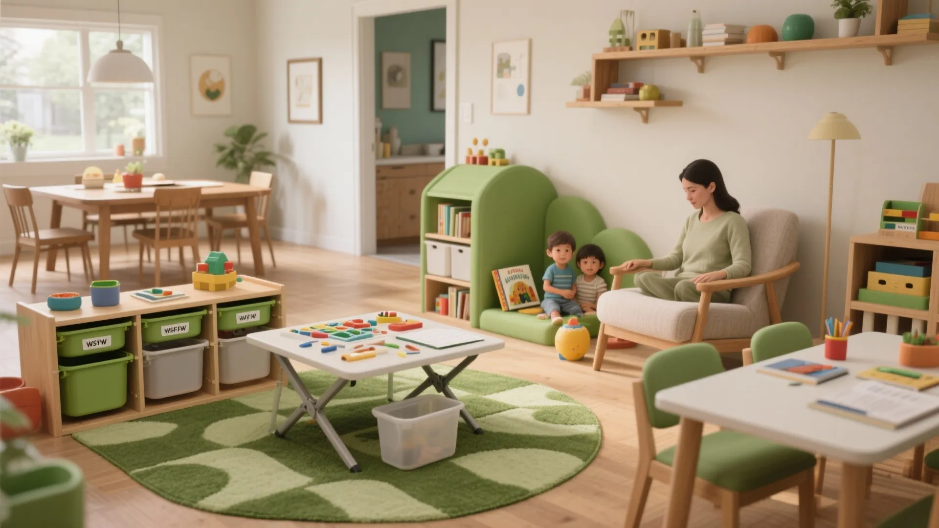 4. Make a Flexible Playroom & Homework Station