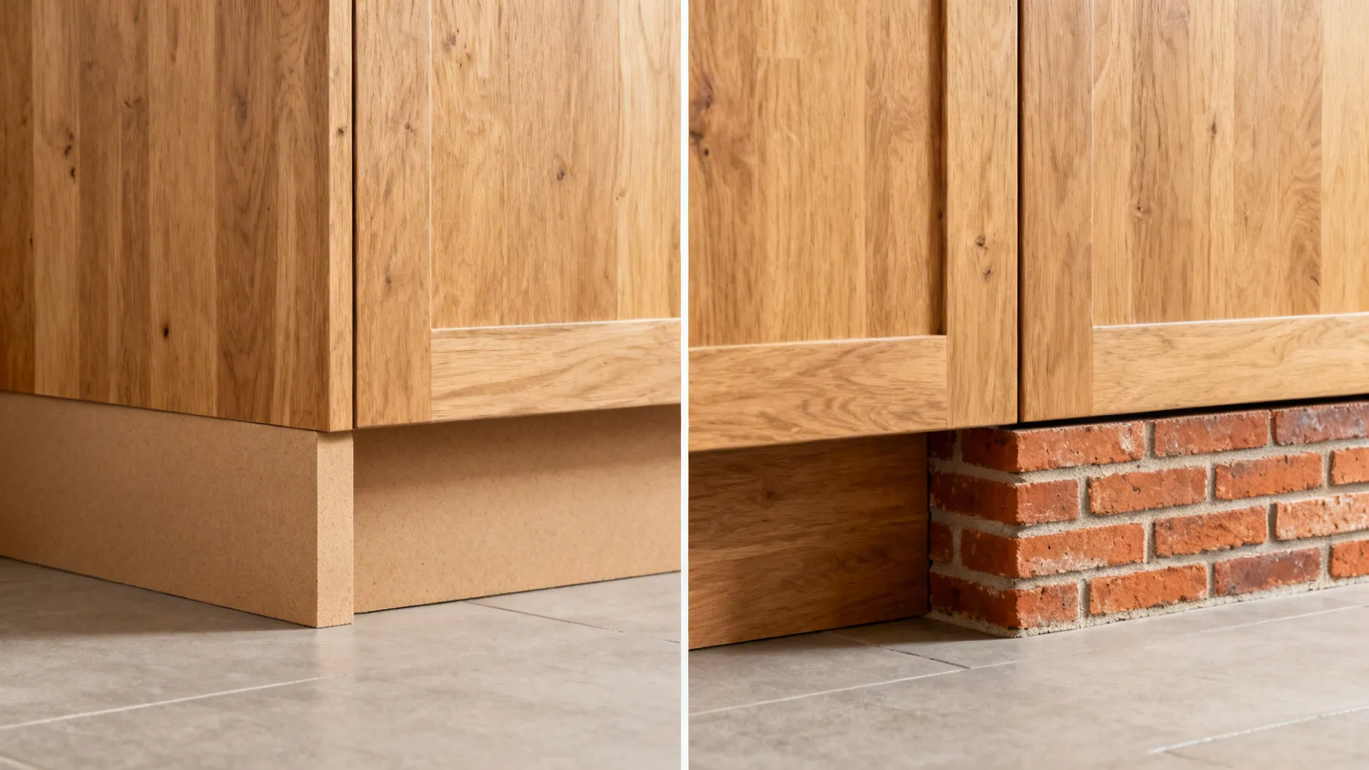 3) Brick Plinths and End Panels, Wood Doors Up Top