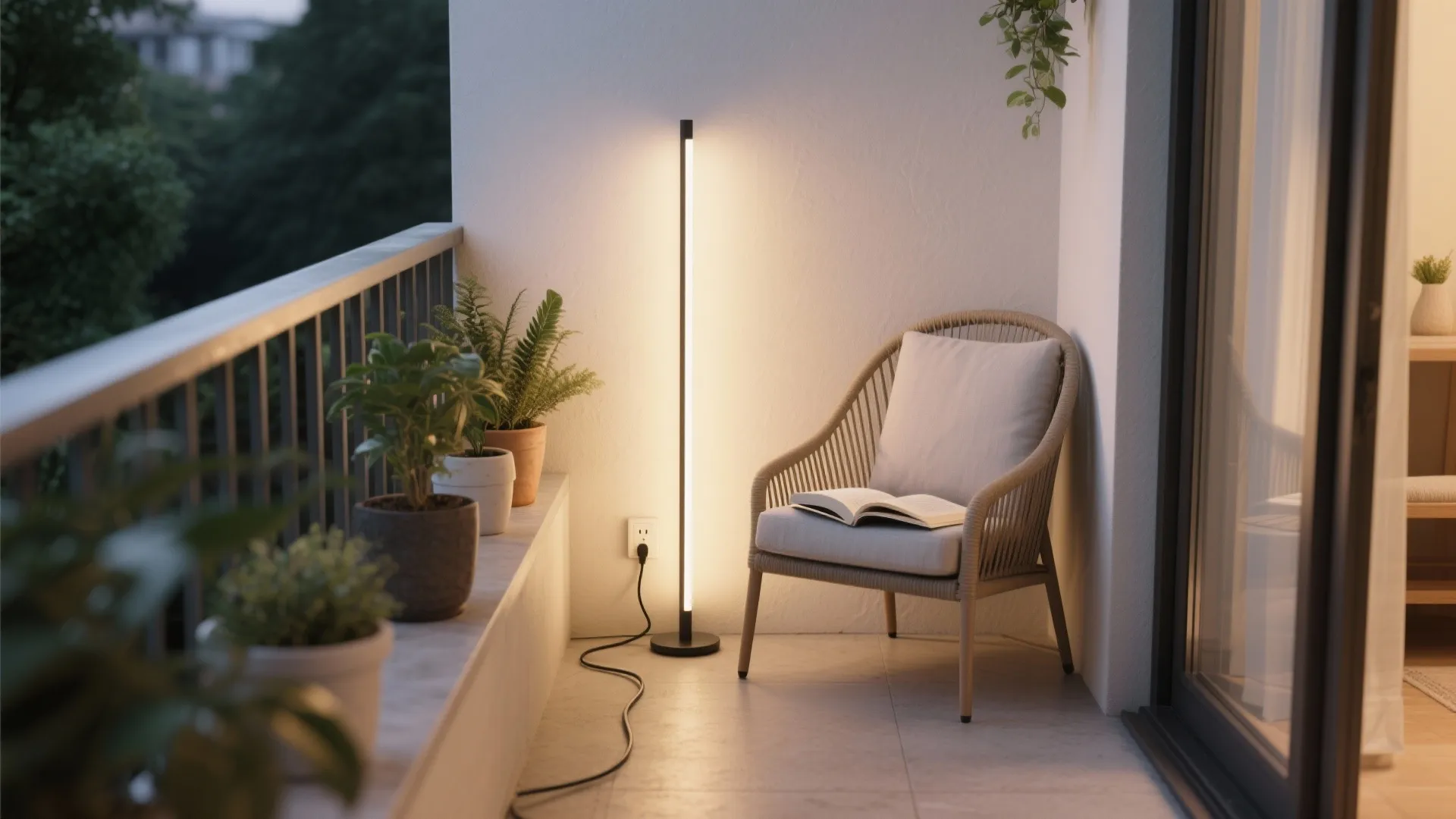 Plug-in LED floor lamps for flexible zoning