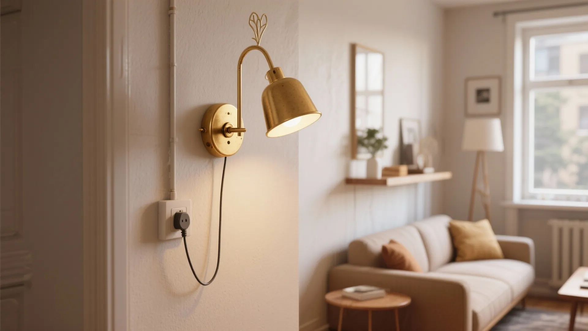 4. Decorative plug-in sconces for renters