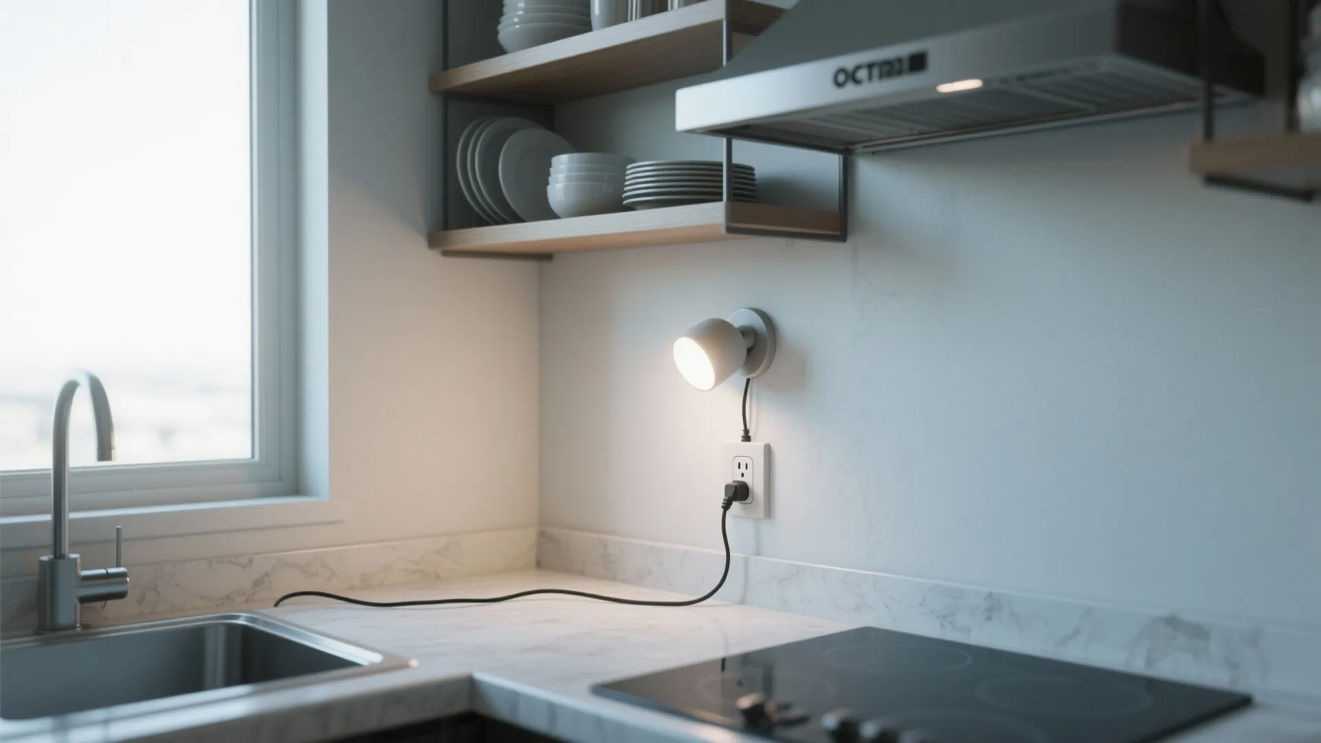 2. Plug-in wall lights with inline on-off switch