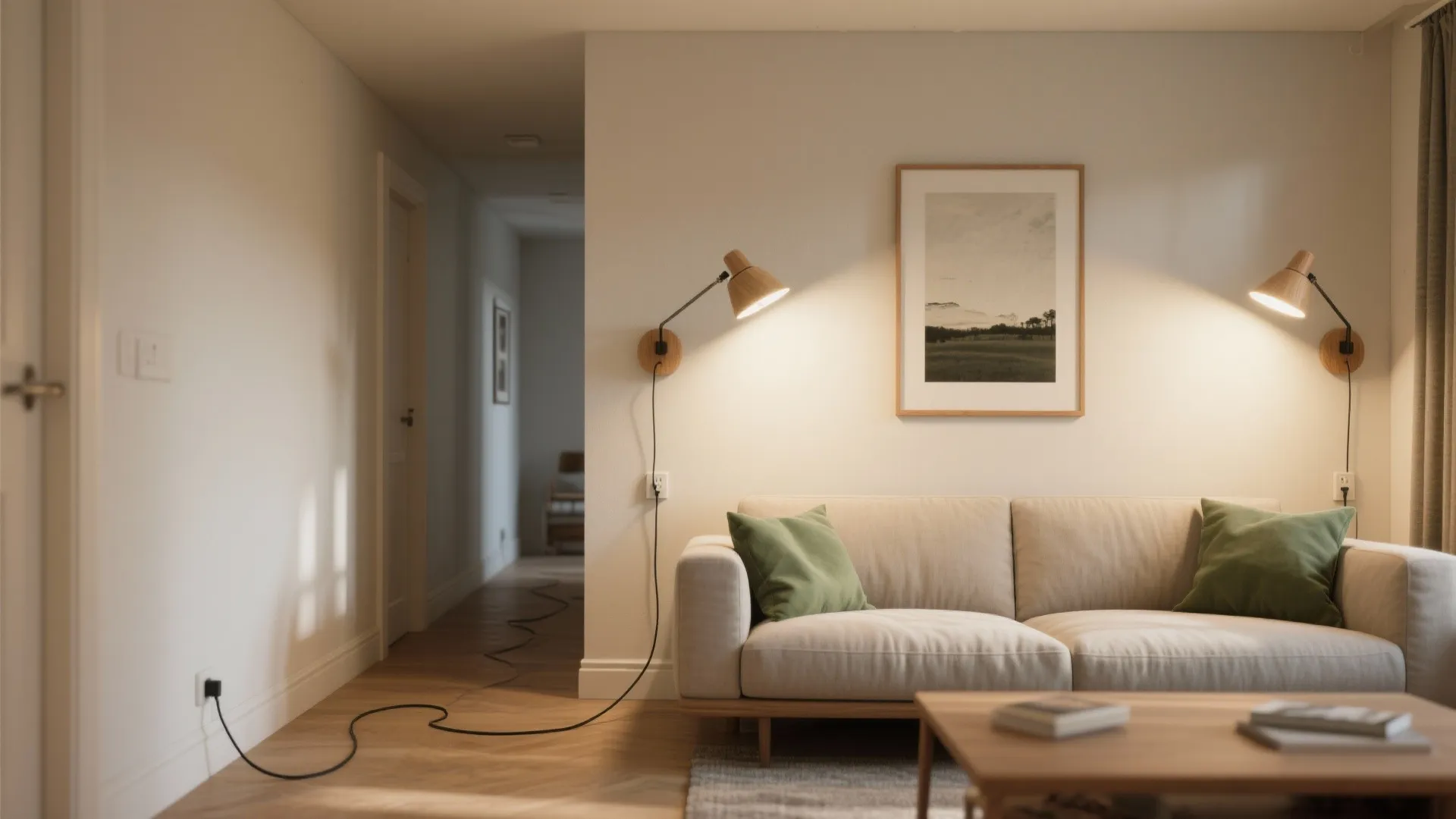 Plug-in Wall Sconces and Swing-Arms to Free Floor Space