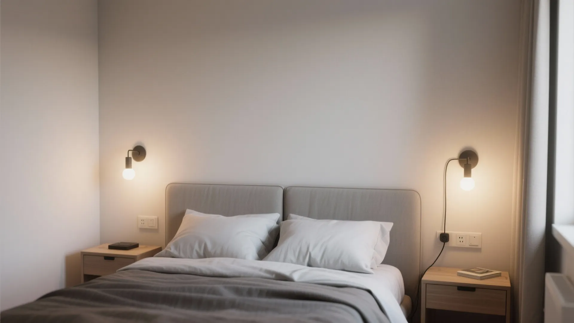 5. Minimalist plug-in sconces