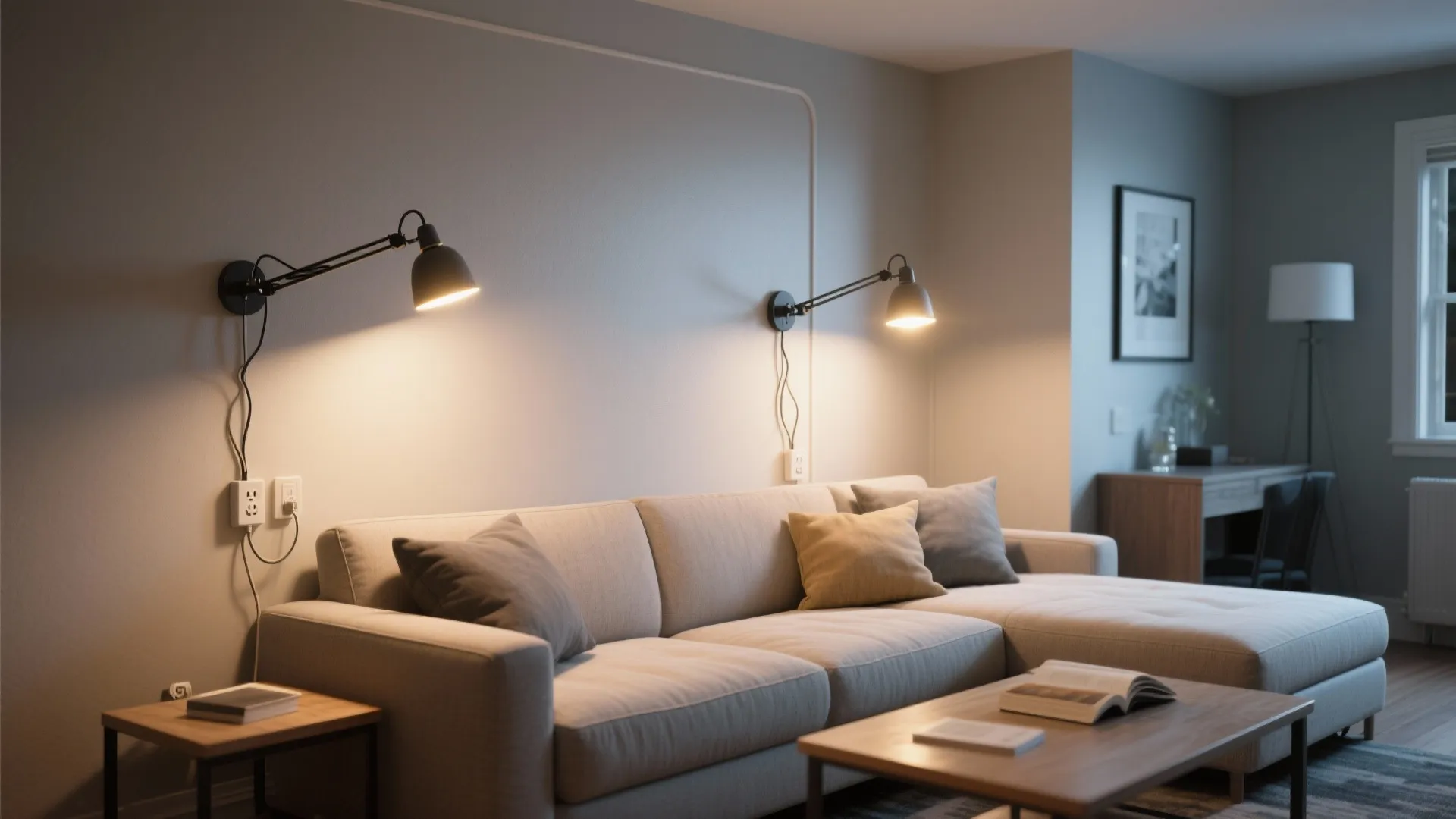 Plug-in swing-arm flexibility