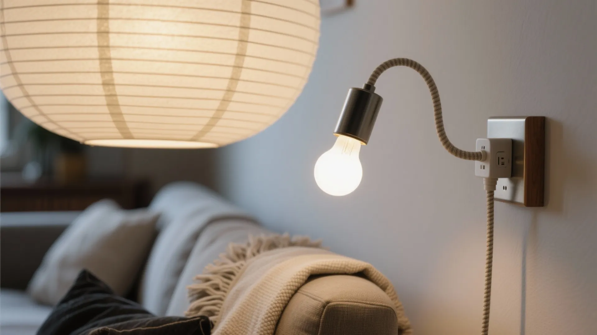 Plug-in lighting that dresses the space