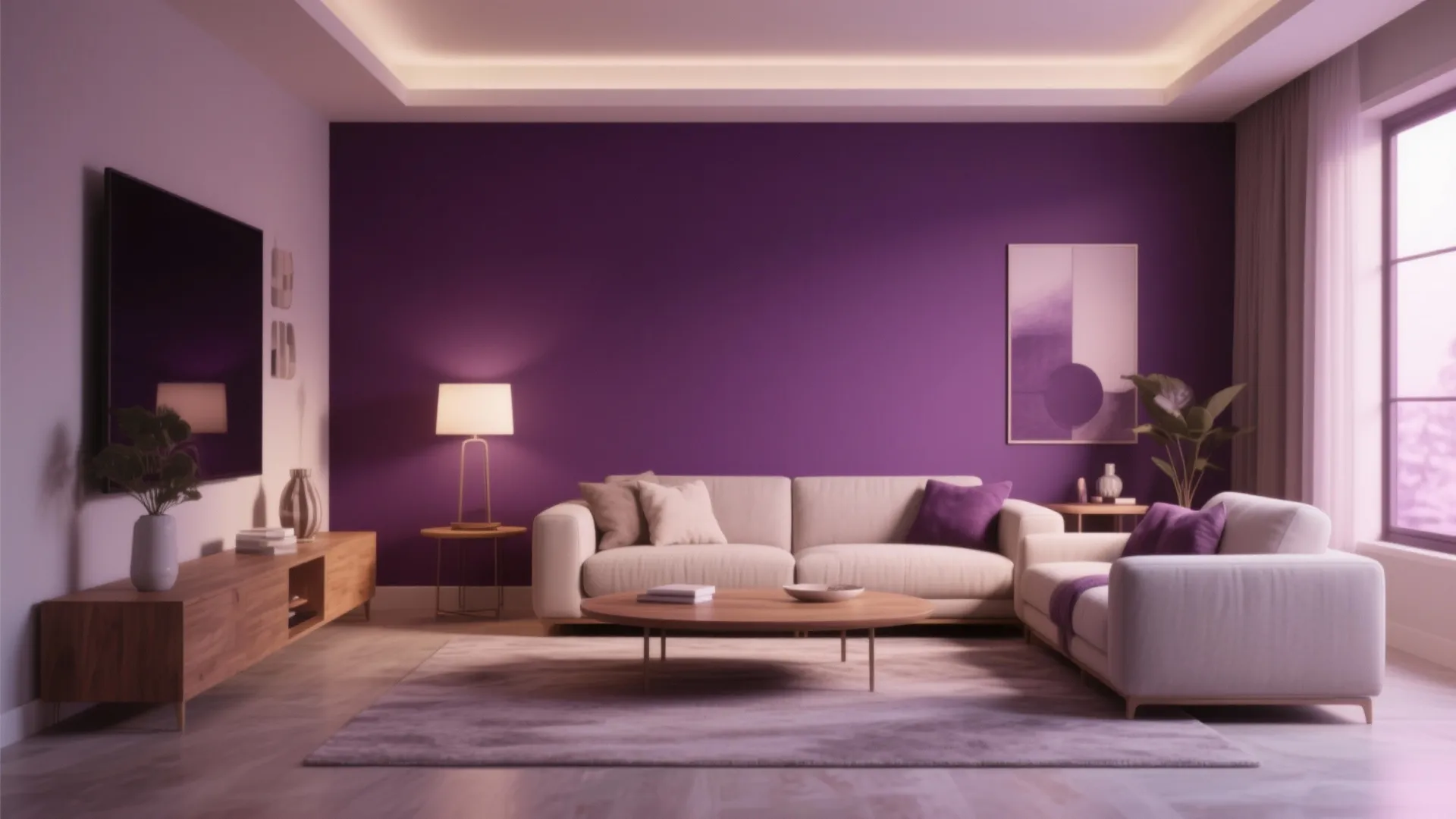 Plum Accent Wall