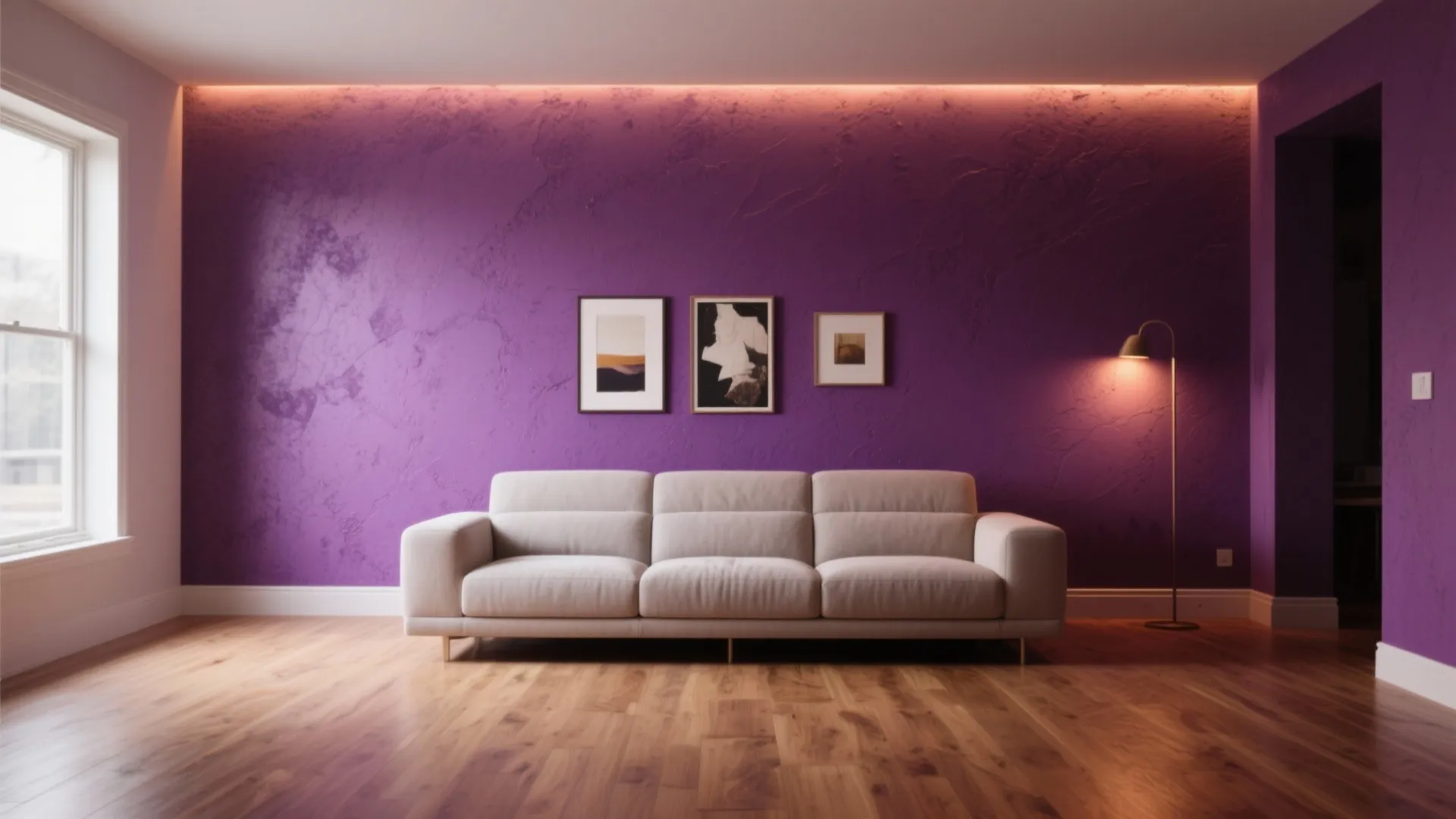 Rich Plum Accent Wall