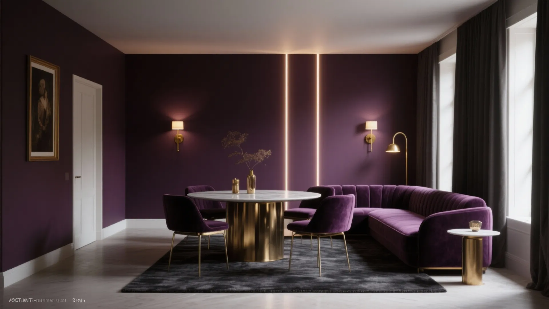 Plum + Brass + Charcoal