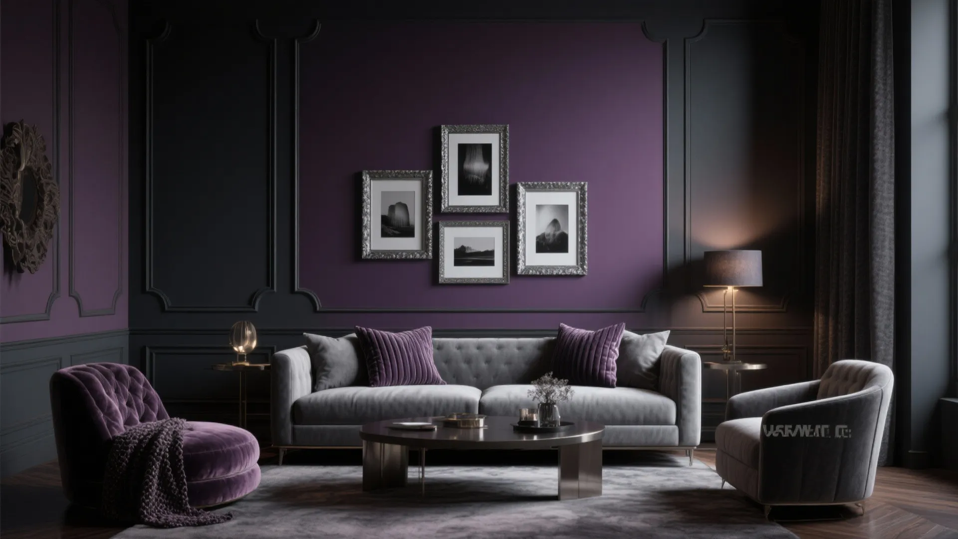 Plum & Pewter with Charcoal Highlights