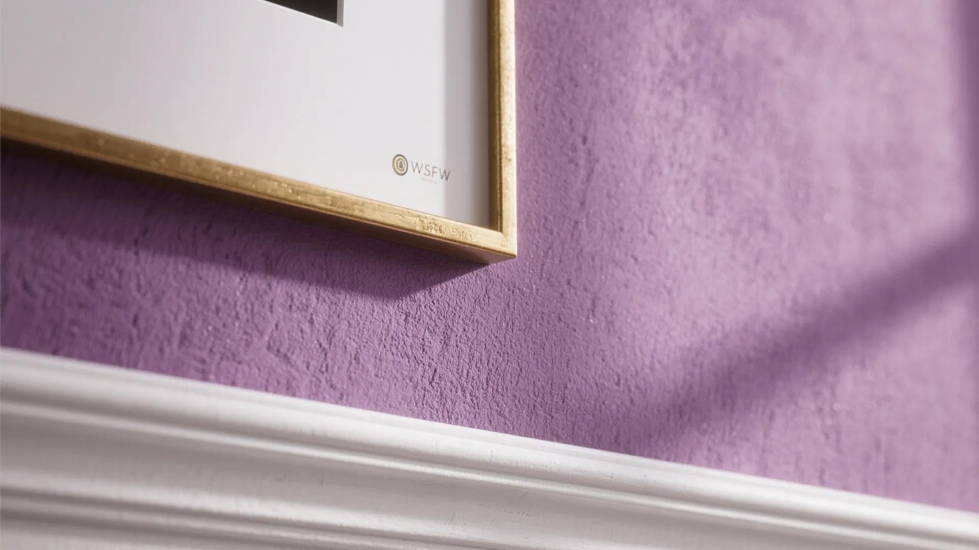 2) Plum Accent Wall with Texture