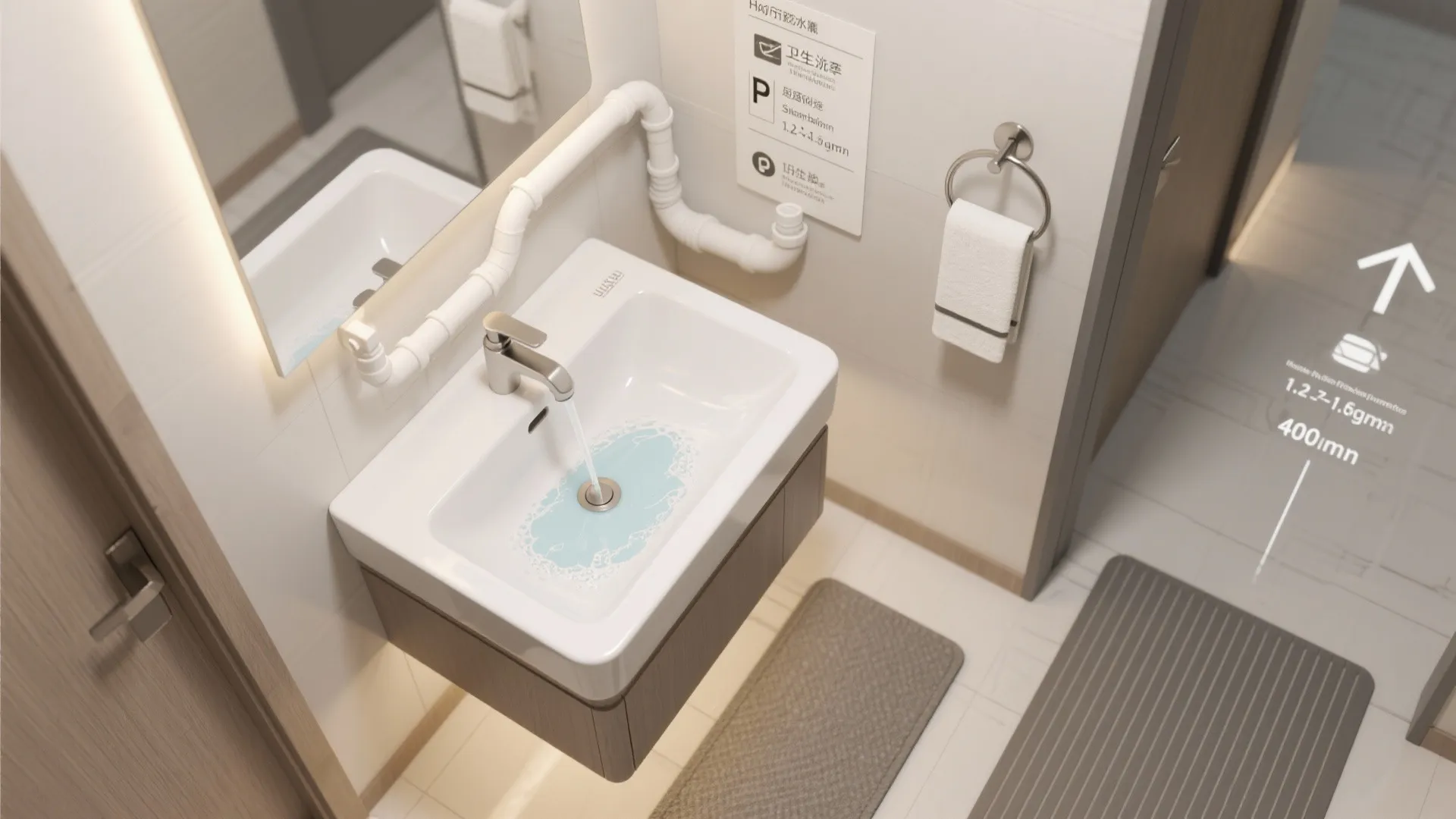 Plumbing and hygiene checklist for hall basins