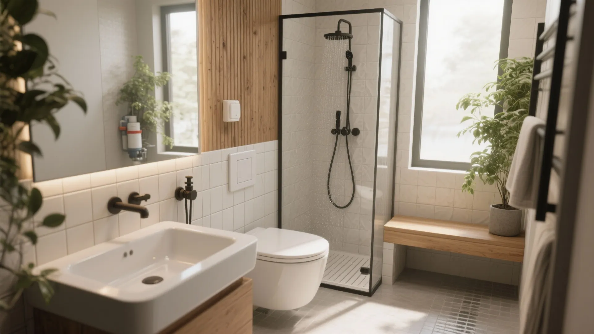 4. Compact plunge + shower combos for small lots