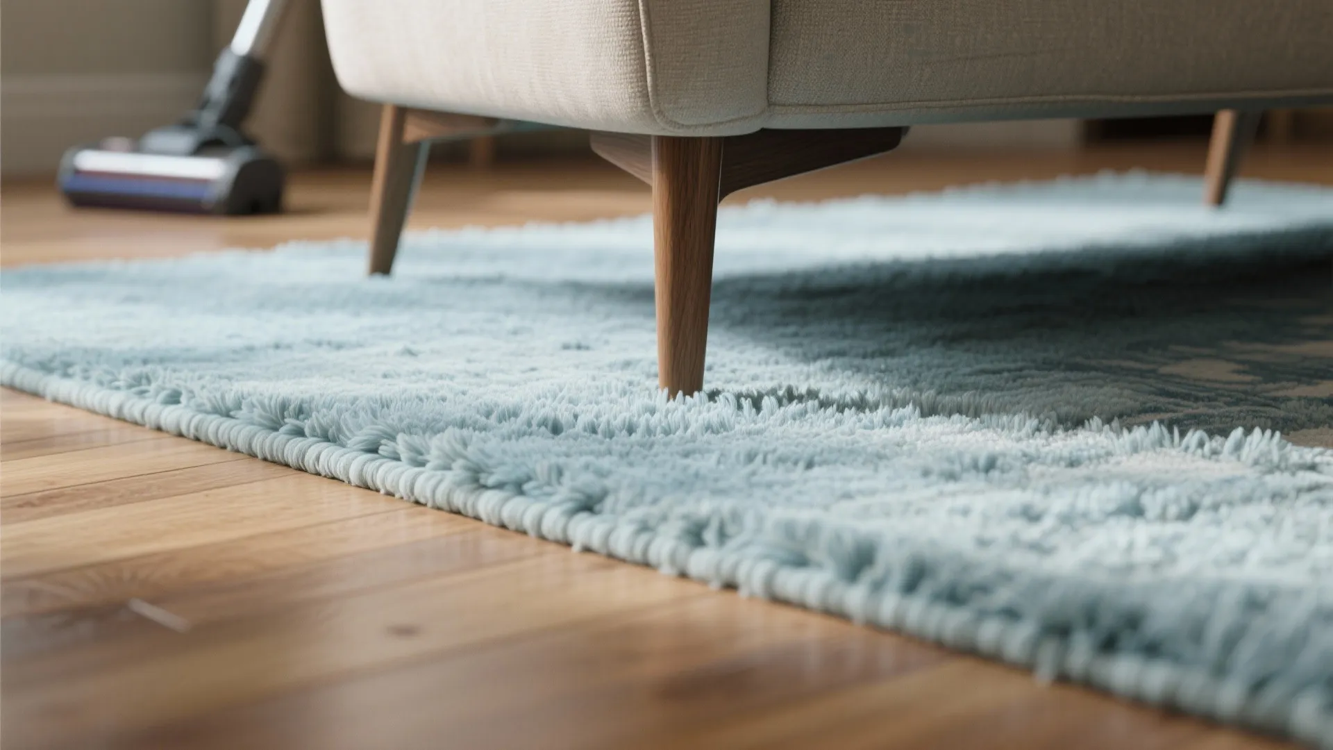 1. Pale, plush rug for soft modern vibes