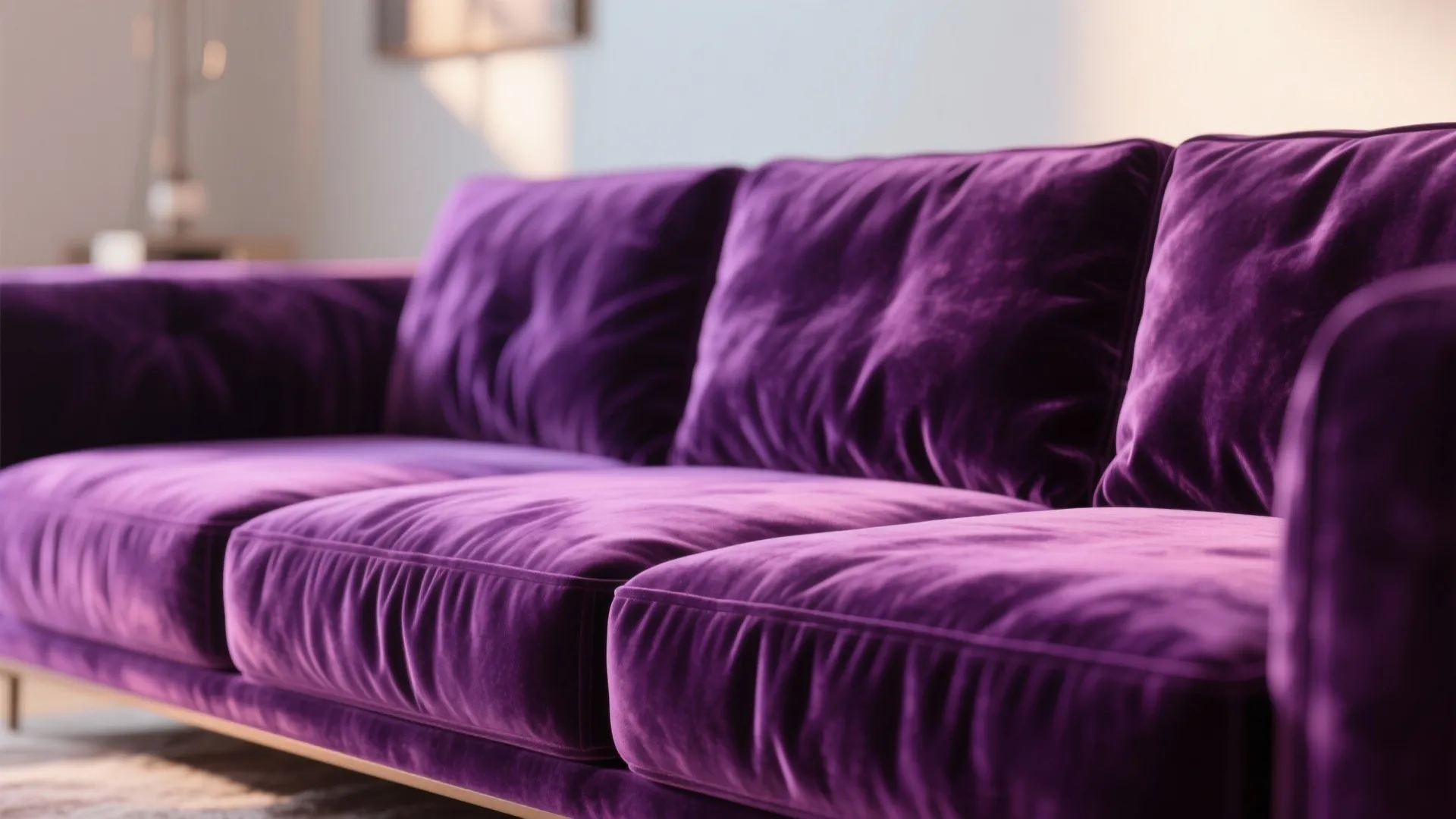 Plush Velvet Sofa