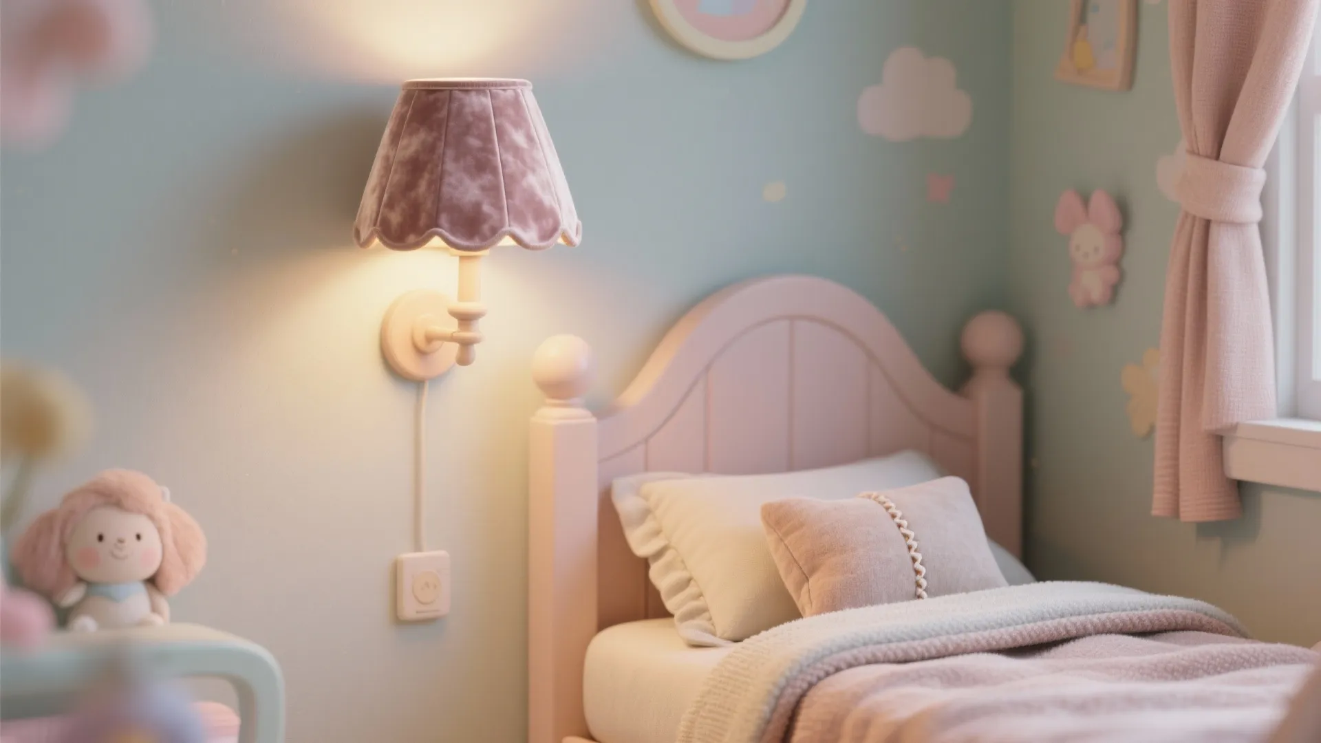 2. Plush Shade Wall Lamps