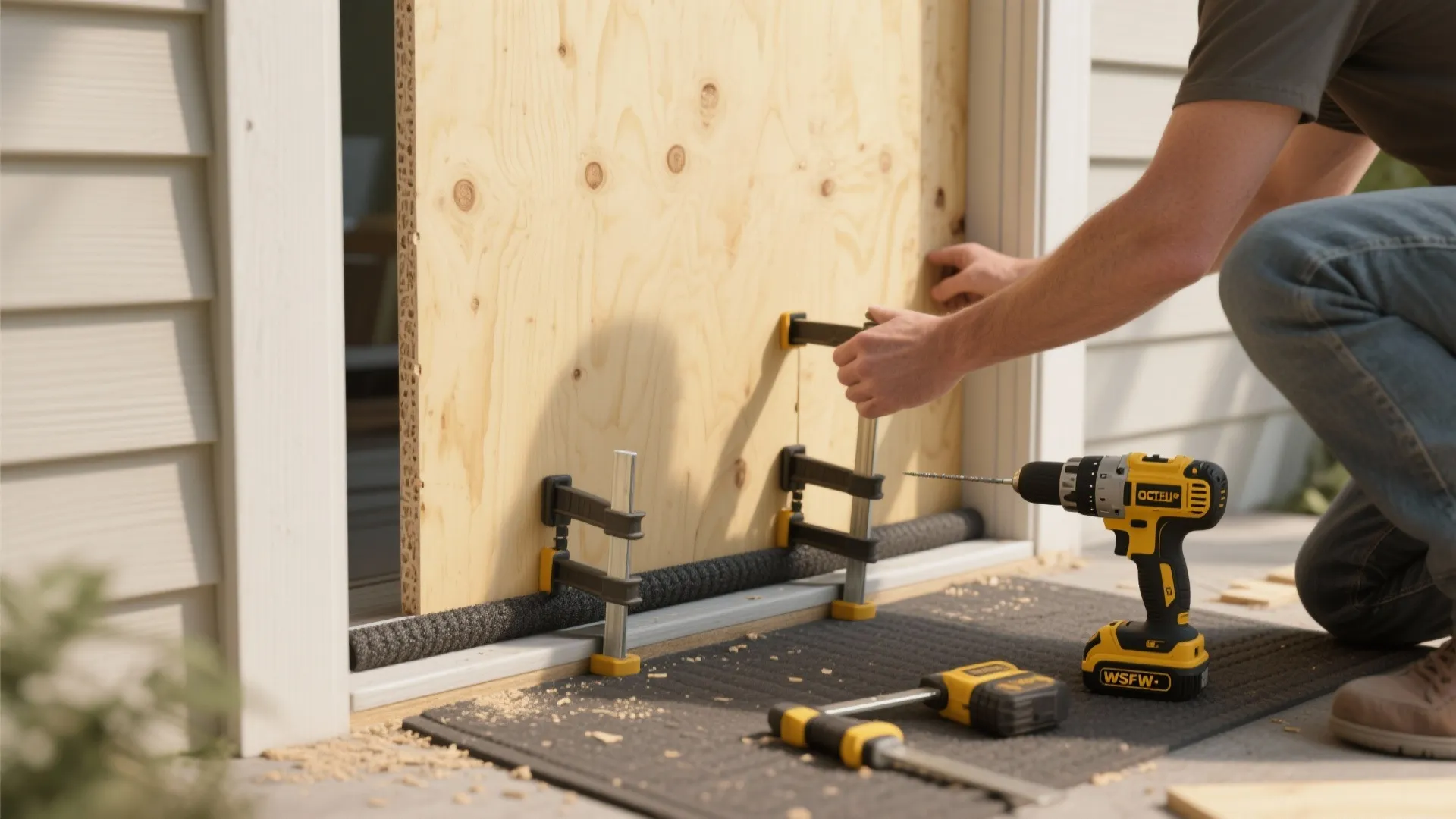 2. Plywood and Foam Door Seal