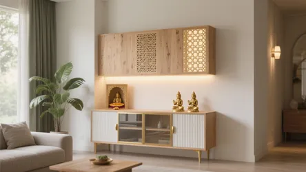 5 Plywood Pooja Mandir Designs for Home